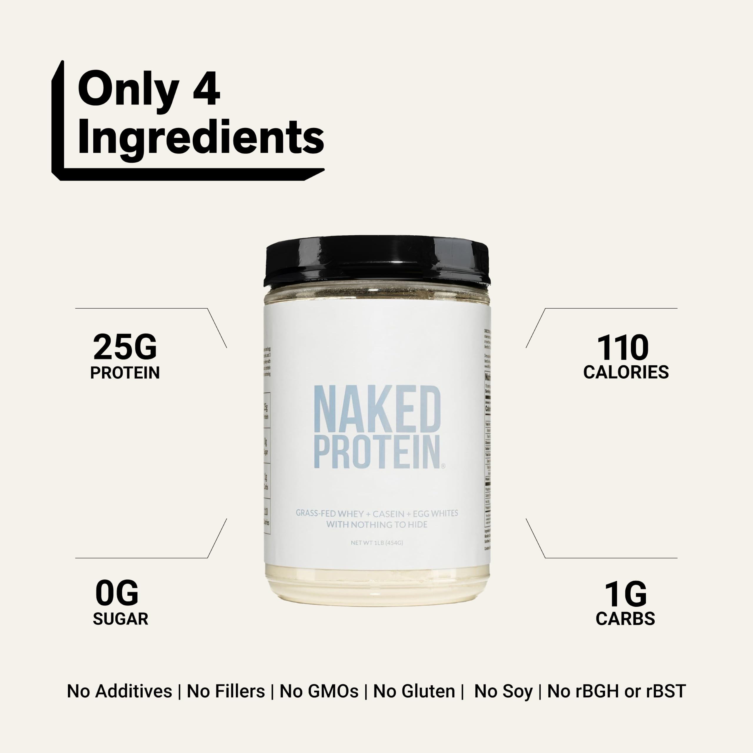 NAKED Protein Powder Blend - Egg, Whey and Casein Protein Blend — Amazon image 3