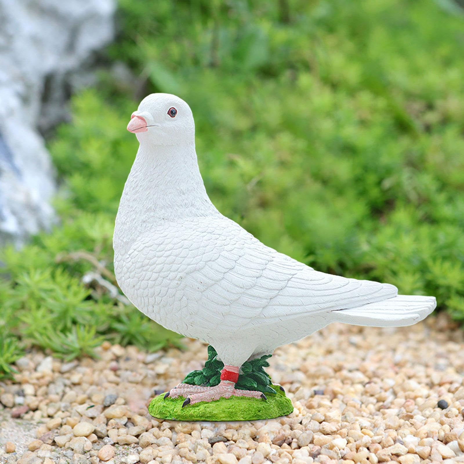 Amazon | Leefasy 樹脂彫刻偽鳥モデル装飾コレクション白鳩置物