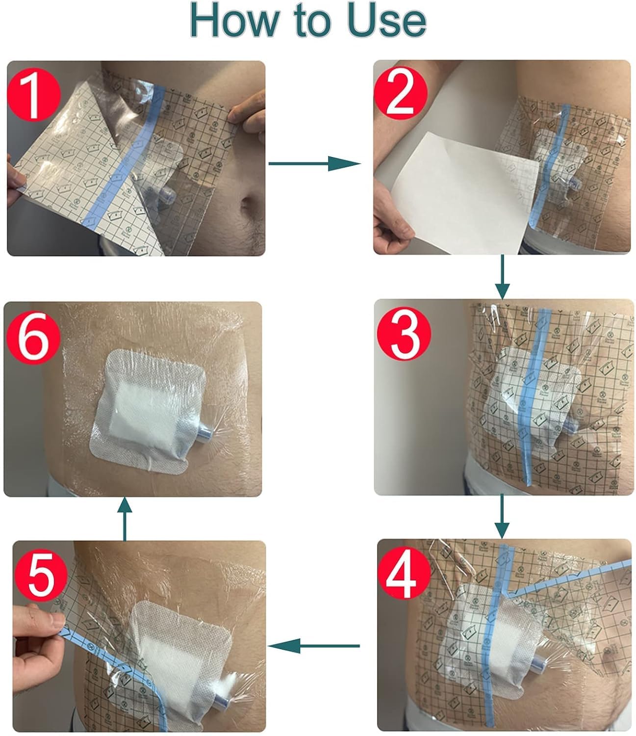 Bolsa de ducha impermeable para ostomía con almohadilla no pegajosa, bolsa de urlostomía para colostomía, bolsa protectora de ducha