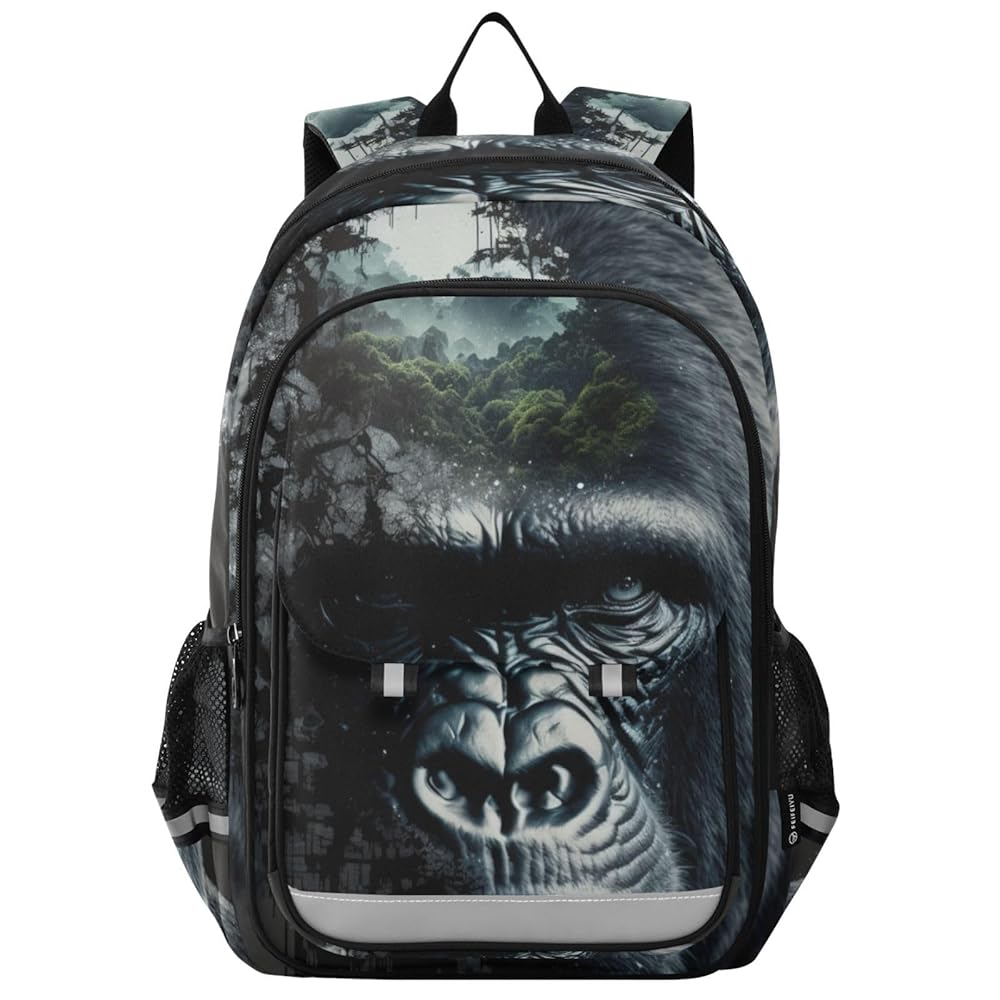 Amazon.com | XYMZR Backpack Gorilla Head Abstruct Forest Amazon.com | XYMZR Backpack Gorilla Head Abstruct Forest