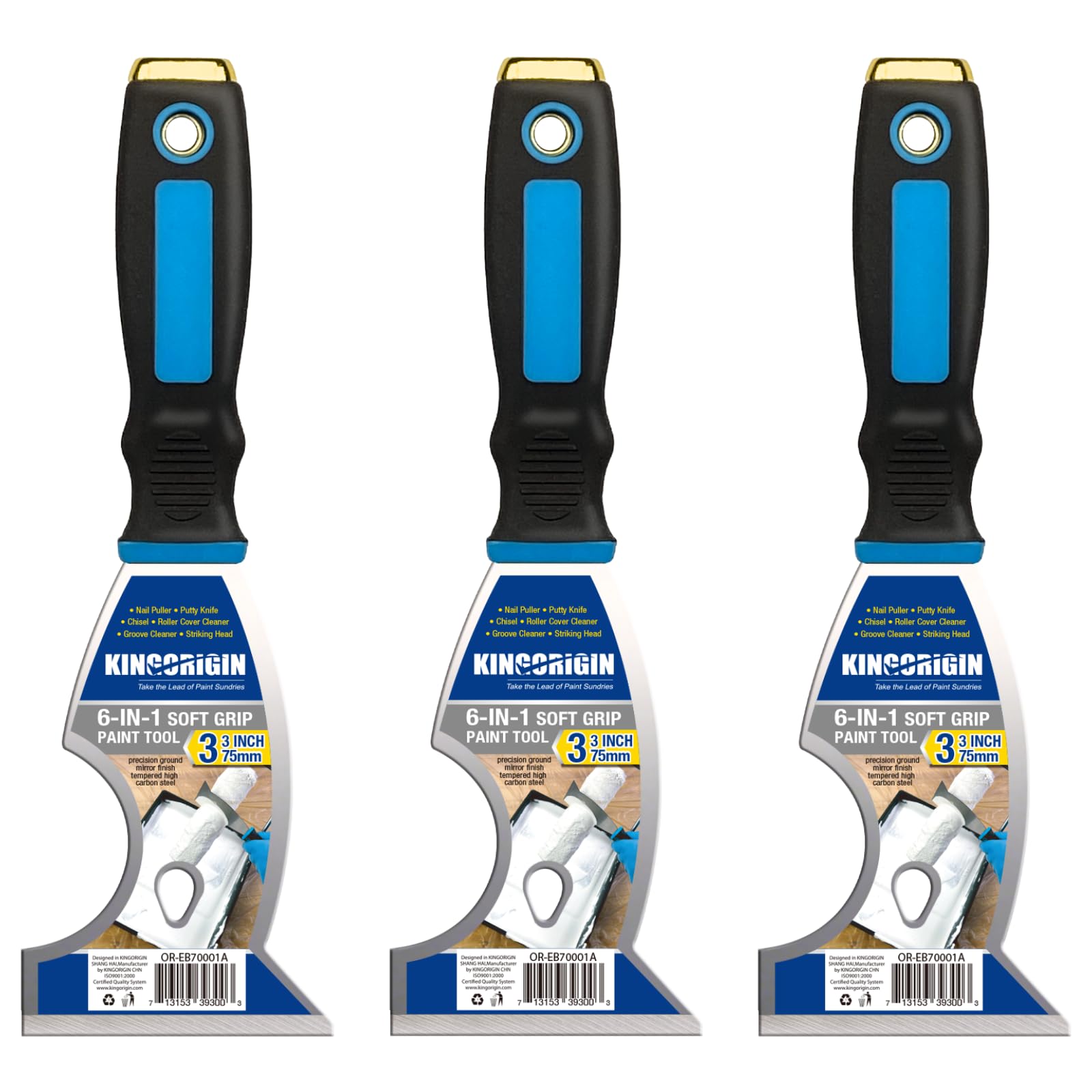 3 Inch Paint Scraper Tool - 3 pcs Multi-Purpose Putty Knife