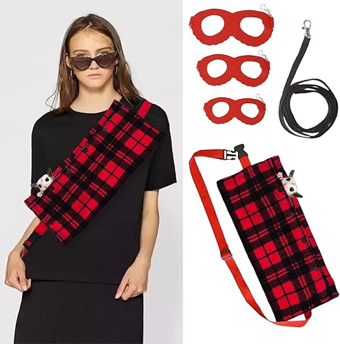 Vista 15 de MANON ROSA Bolsa de transporte para animales pequeños con juego de arnés para mascotas de reptiles, dragones barbudos, lagartos, accesorios