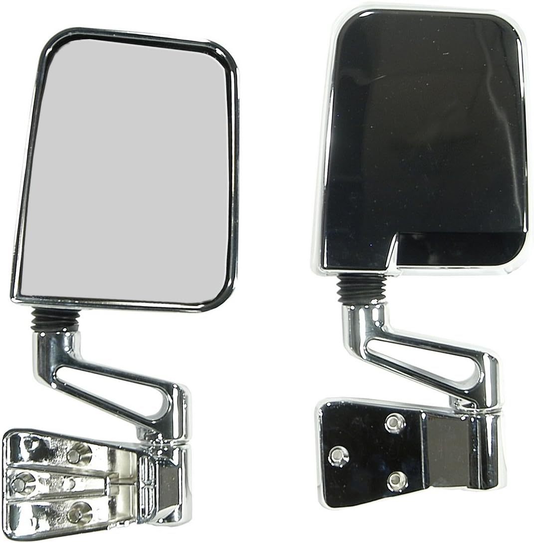 Rugged Ridge | Door Mirror Kit, Chrome | 11010.04 | Fits 1987-2002 Jeep Wrangler YJ/TJ