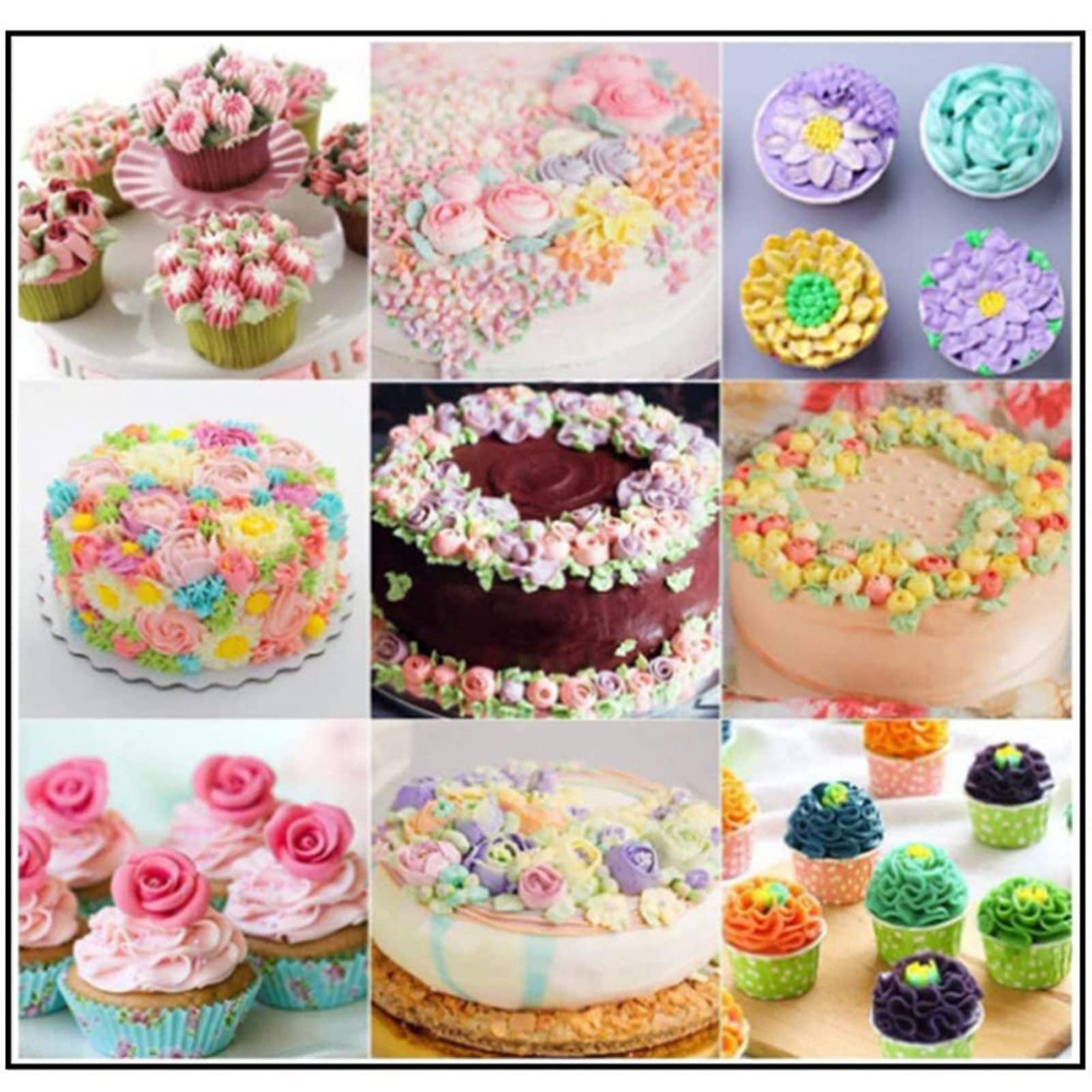 Kit de decoración de pasteles, kit de horneado de 145 piezas con 79 puntas de glaseado pequeñas y rusas, mangas pasteleras y acopladores, herramientas de decoración de pasteles de