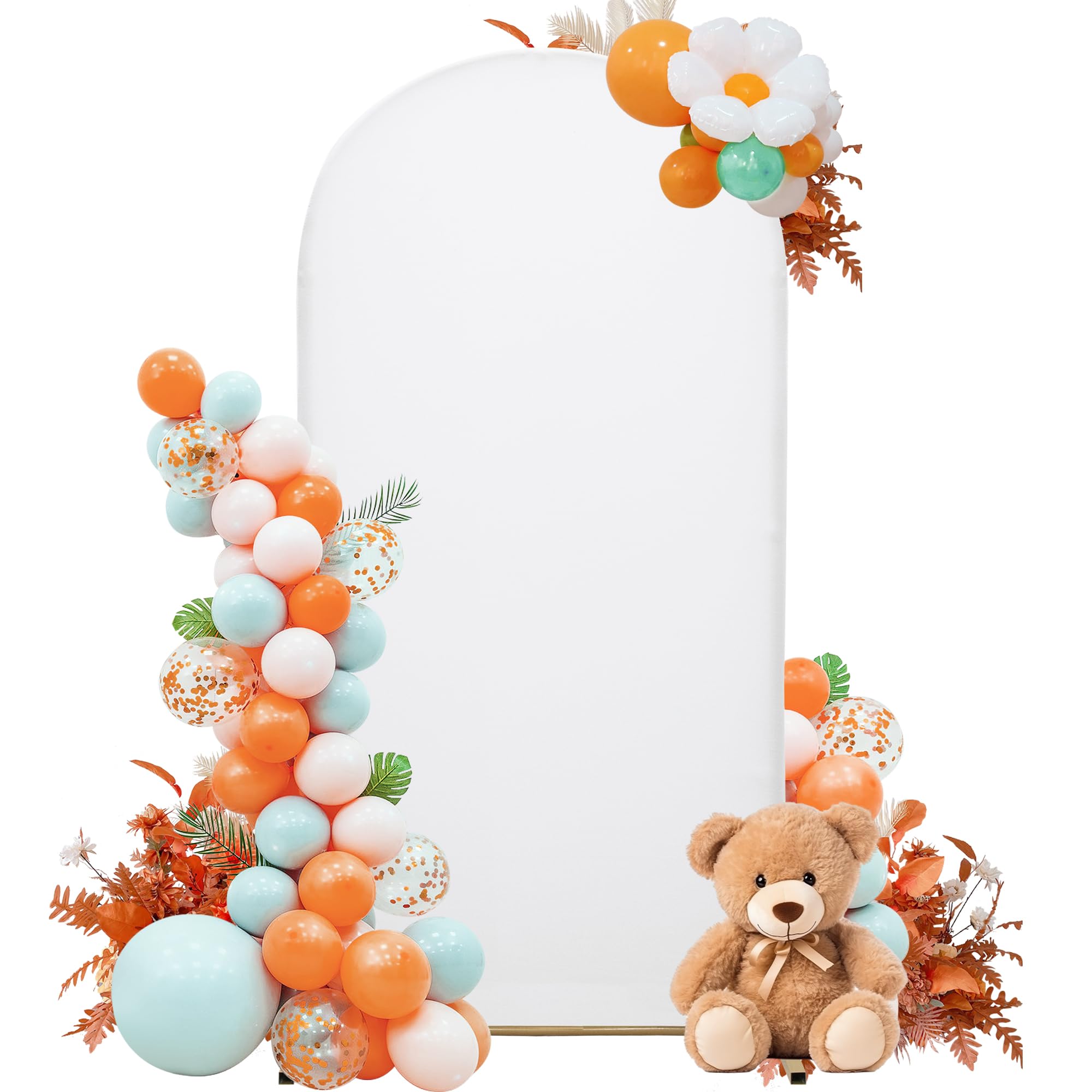 SUKAIKEQA 7.2FT Wedding Arch Cover – Stretchy Spandex Fabric Backdrop for Arch Stand – Ideal for Wedding Ceremony, Birthday Party, Baby Shower & Photo