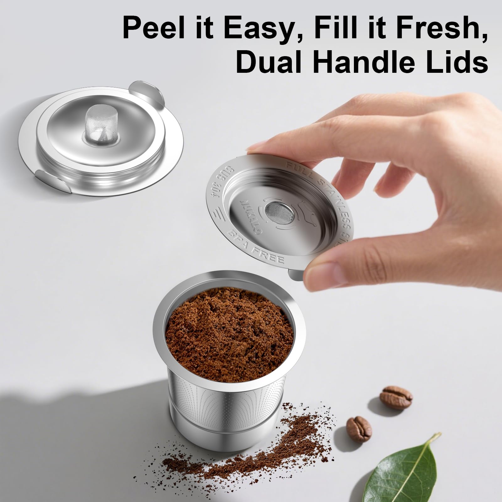 4-Pack Reusable K Cups for Keurig: Stainless Steel Reusable Coffee Pods for Keurig 1.0 - Eco-Friendly & Cost-Saving Coffee Filters for Daily Brewing - Easy to Fill & Clean - 5