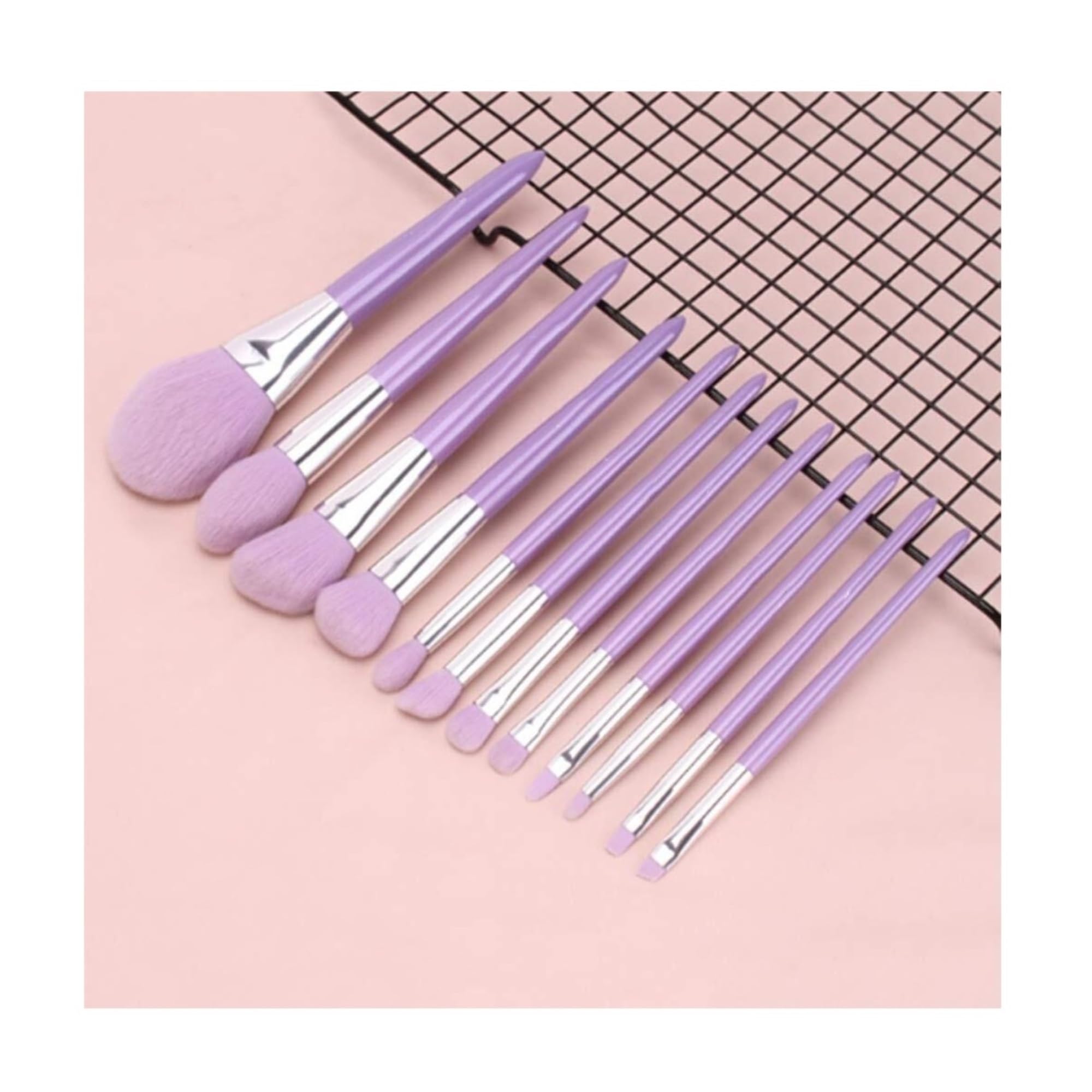 Juego De 12 Brochas De Maquillaje Sintéticas, para Corrector, Base, Sombra De Ojos Y Maquillaje con Mango Cónico,