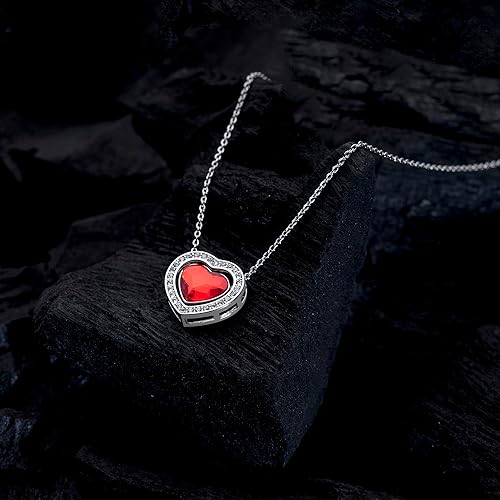 Miniatura 2 de TRYNDI Collar de corazón rojo de San Valentín y aretes de corazón para esposa mamá hija novia adolescentes regalos para esposa de parte del marido
