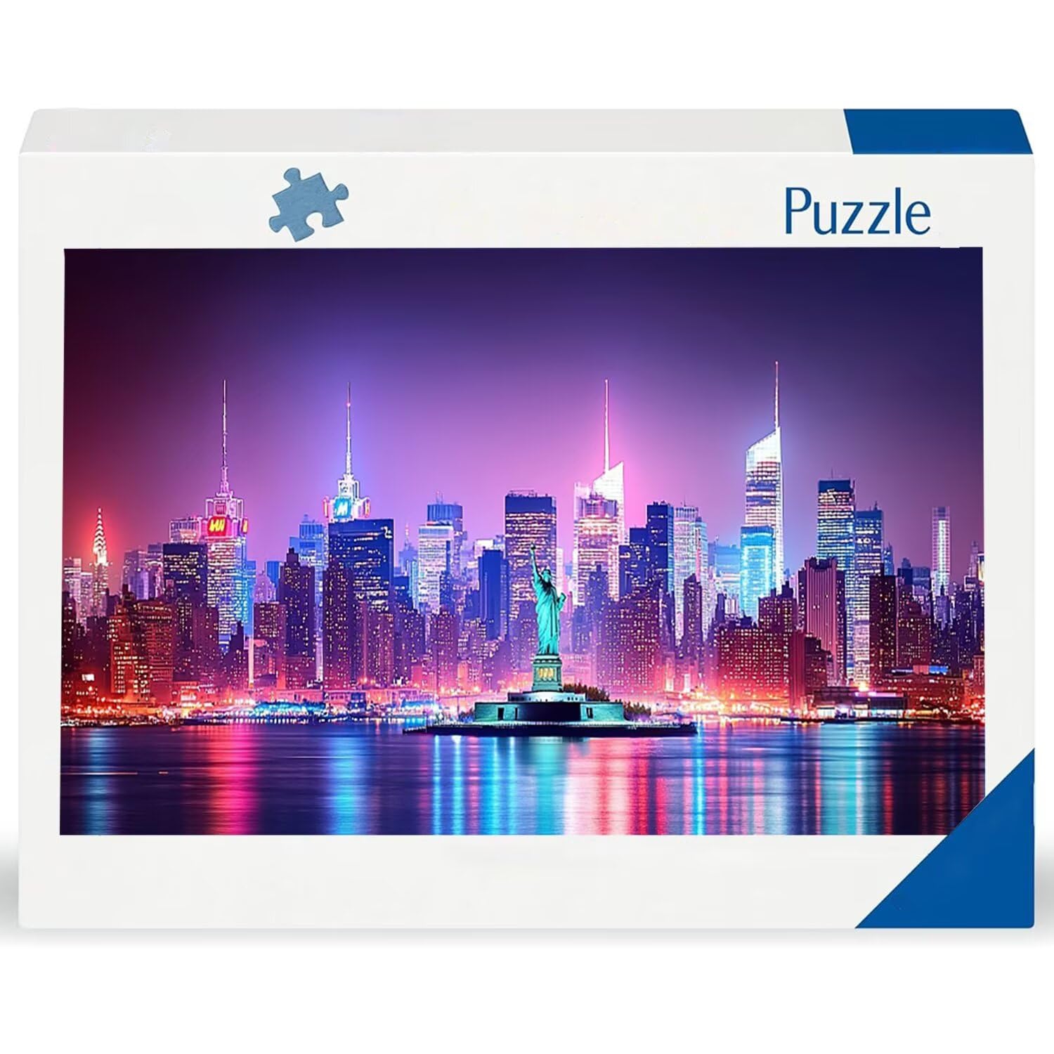 Puzzle para Adultos 1692 Piezas, Vista nocturna de la ciudad Puzzle, Difícil, Desafiante, Rompecabezas Encajan Perfectamente, Letras en la Parte Posterior, Regalo para Personas Mayores (179x31cm) v-97