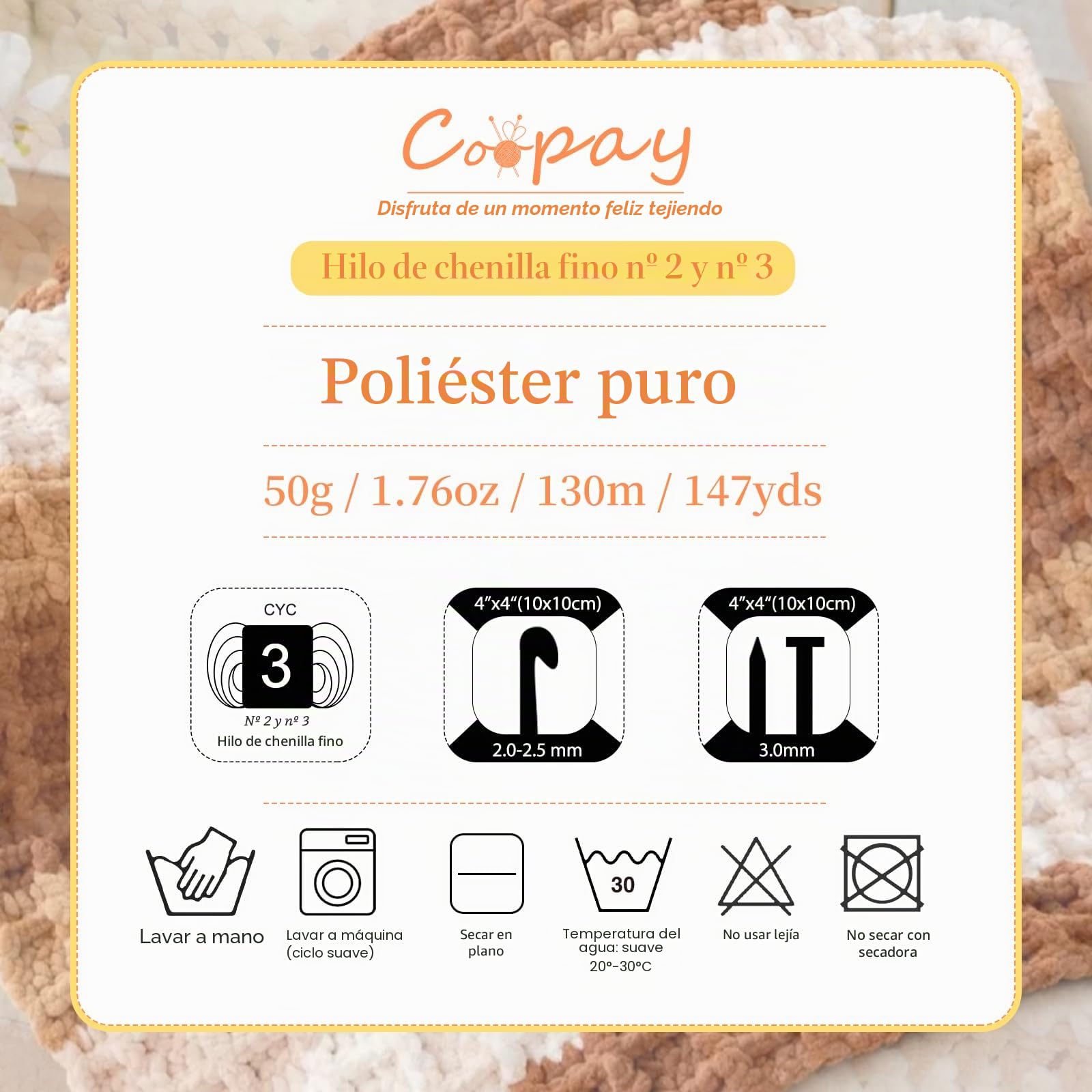 Coopay Hilo de felpilla de 600 g (12 x 50 g), hilo de chenilla delgado para tejer y ganchillo, juego de hilos de felpilla finos de terciopelo suave para mantas de ganchillo, muñecas de felpa, bufandas