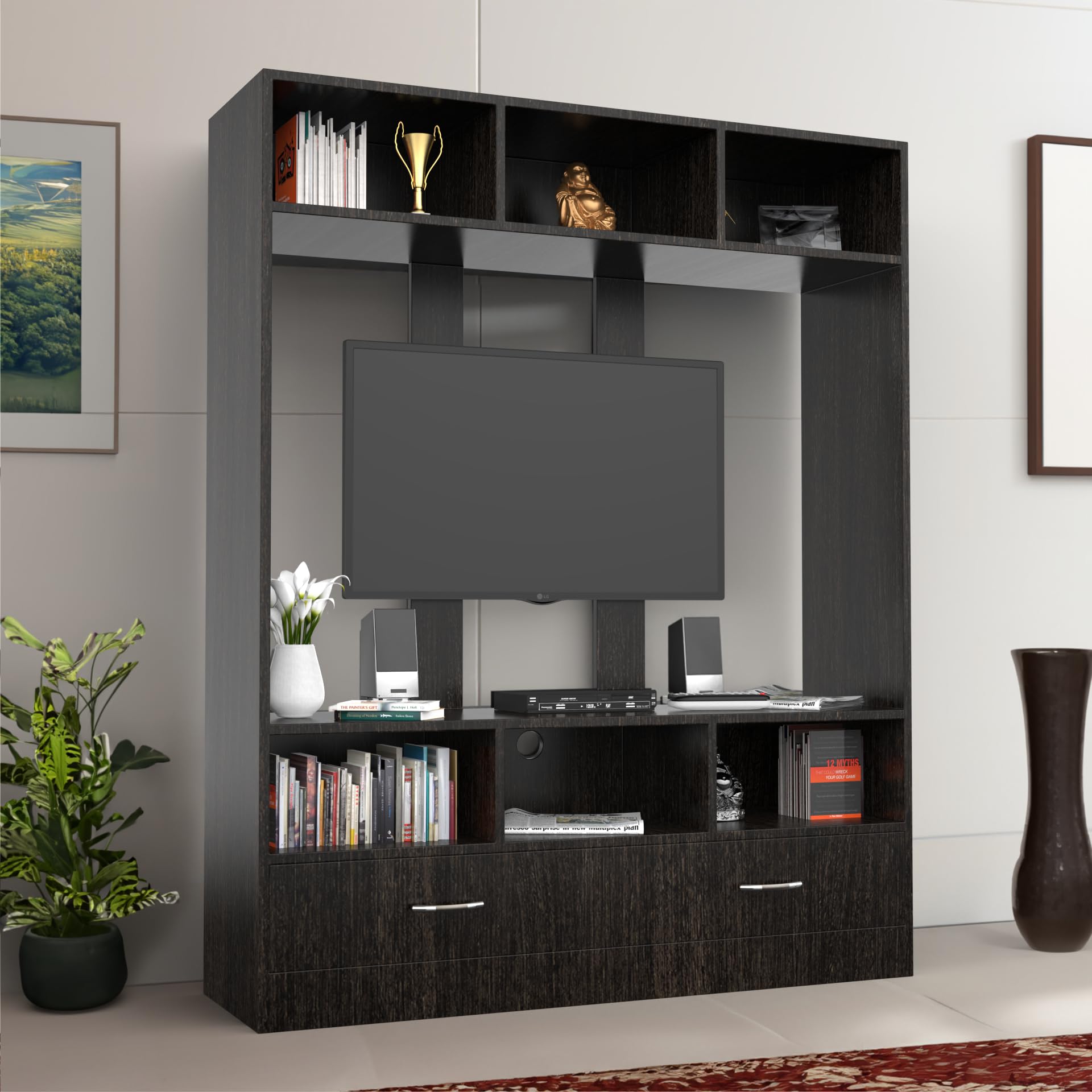 NEEHV HOME Wooden Polaris Wooden TV Unit for Living Room | Bed Room (Wenge, 40.6 X 119 X 152)-image-27