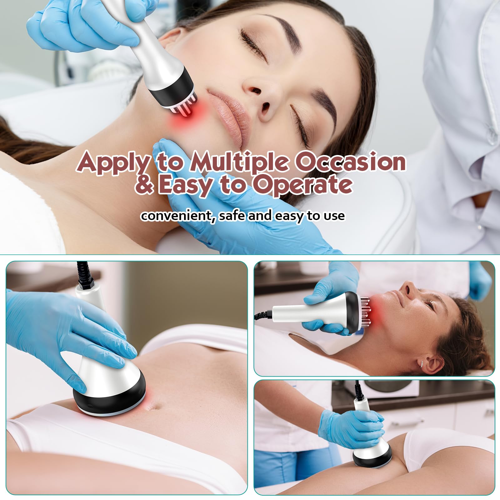 3 in 1 Cellulite Massagegerät 40K Kavitation & Radiofrequenz & Vakuum Gerät | Effektive Pflege: RF, Schröpfmassage für Körper & Gesicht, Körperkontur-Management und sanfte Hautpflege zu Hause