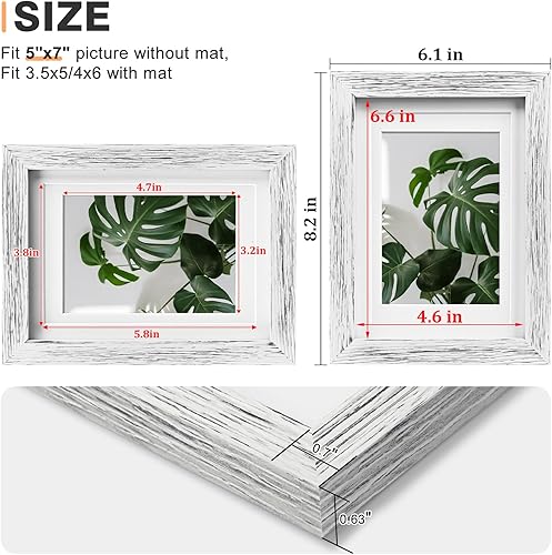 Vista 925 de Egofine Portarretratos de 9 x 12 pulgadas hecho de madera maciza con plexiglás, fotos de 5 x 7/6 x 8 con paspartú o de 9 x 12 pulgadas sin paspartú