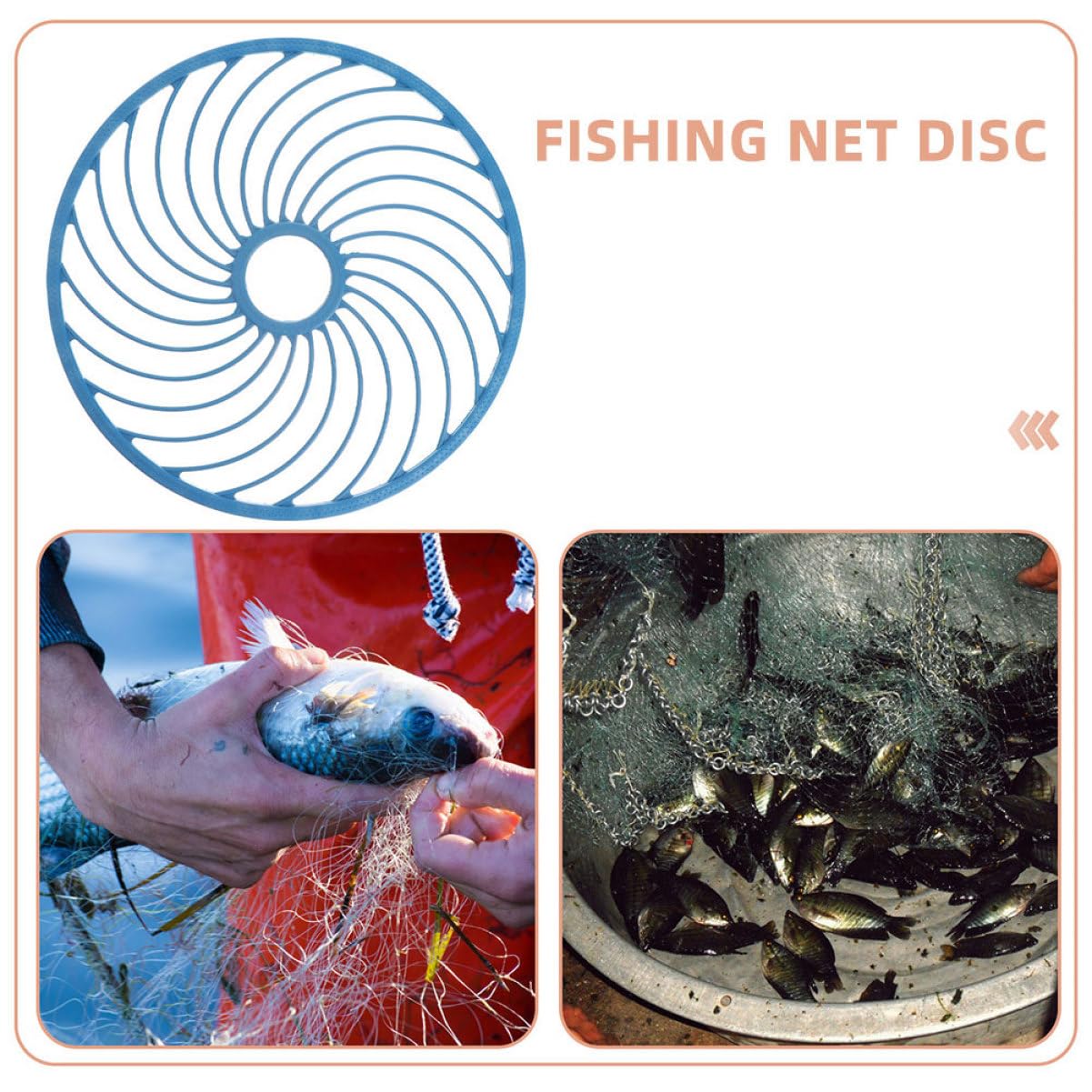 Abaodam 2pezzi Disco da Lancio per Retino da Pesca Mano Resistente all Acqua Salata Anelli da Lancio Accessori per Retino da Pesca Portatile e Facile da Usare