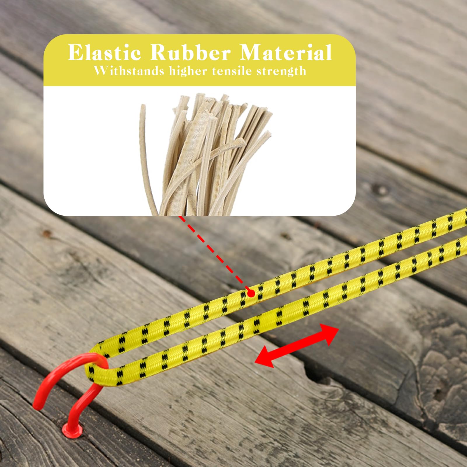 Set 8 Cordo Elastiche Con Ganci - 40, 60, 80, 100 Cm | Per Bagagli, Teloni, Bici E Auto | Resistente E Multiuso - Foto 9