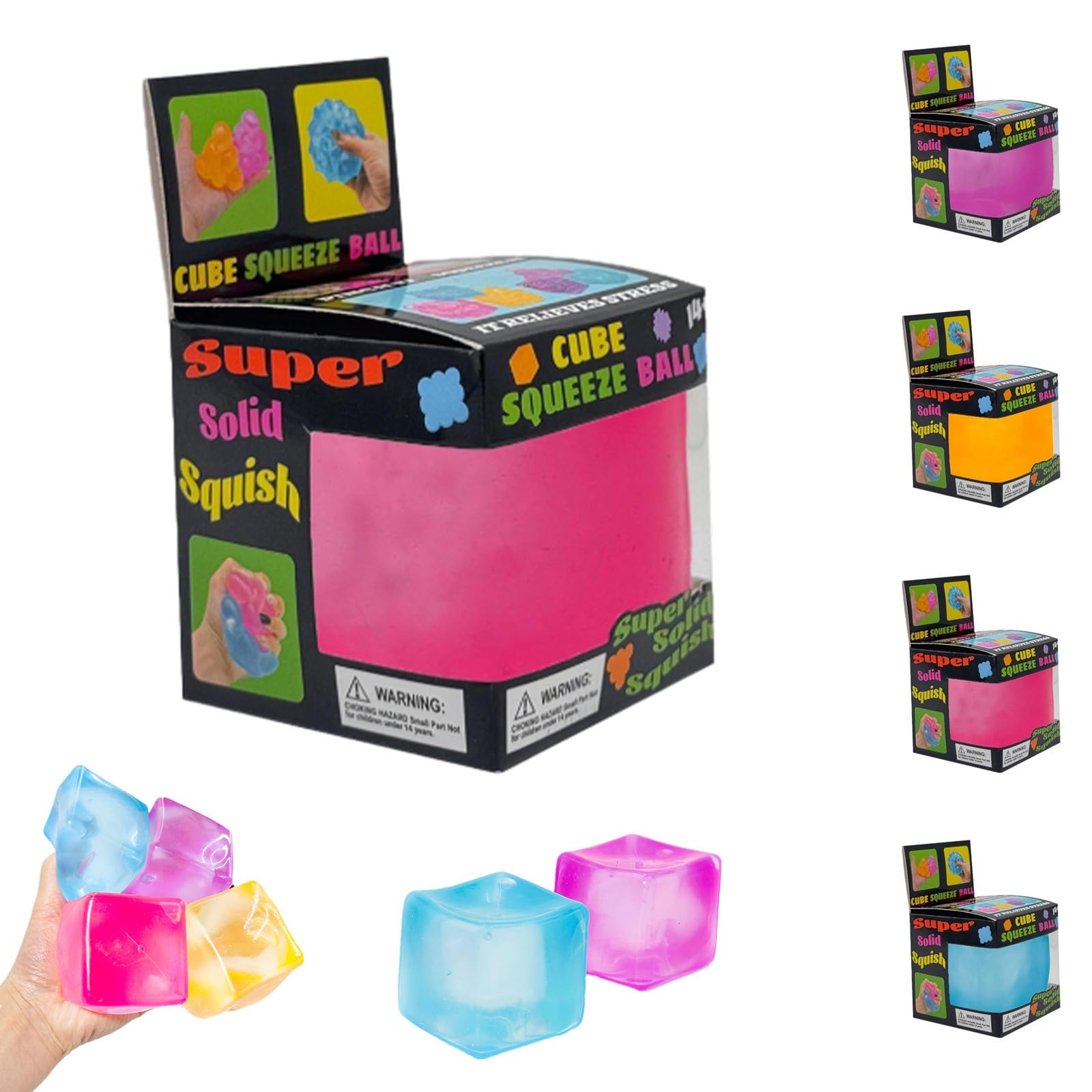 Nee doh Nice Cube Squishy Stress Ball - Doh Ice Cube Fidget Stress Ball,Ice Squishy Stress Moldable Slow Rise Relaxing Sensory Fidget Stress, Squeeze Dough Ball for Anxiety Relief (1#Blue) — view 13