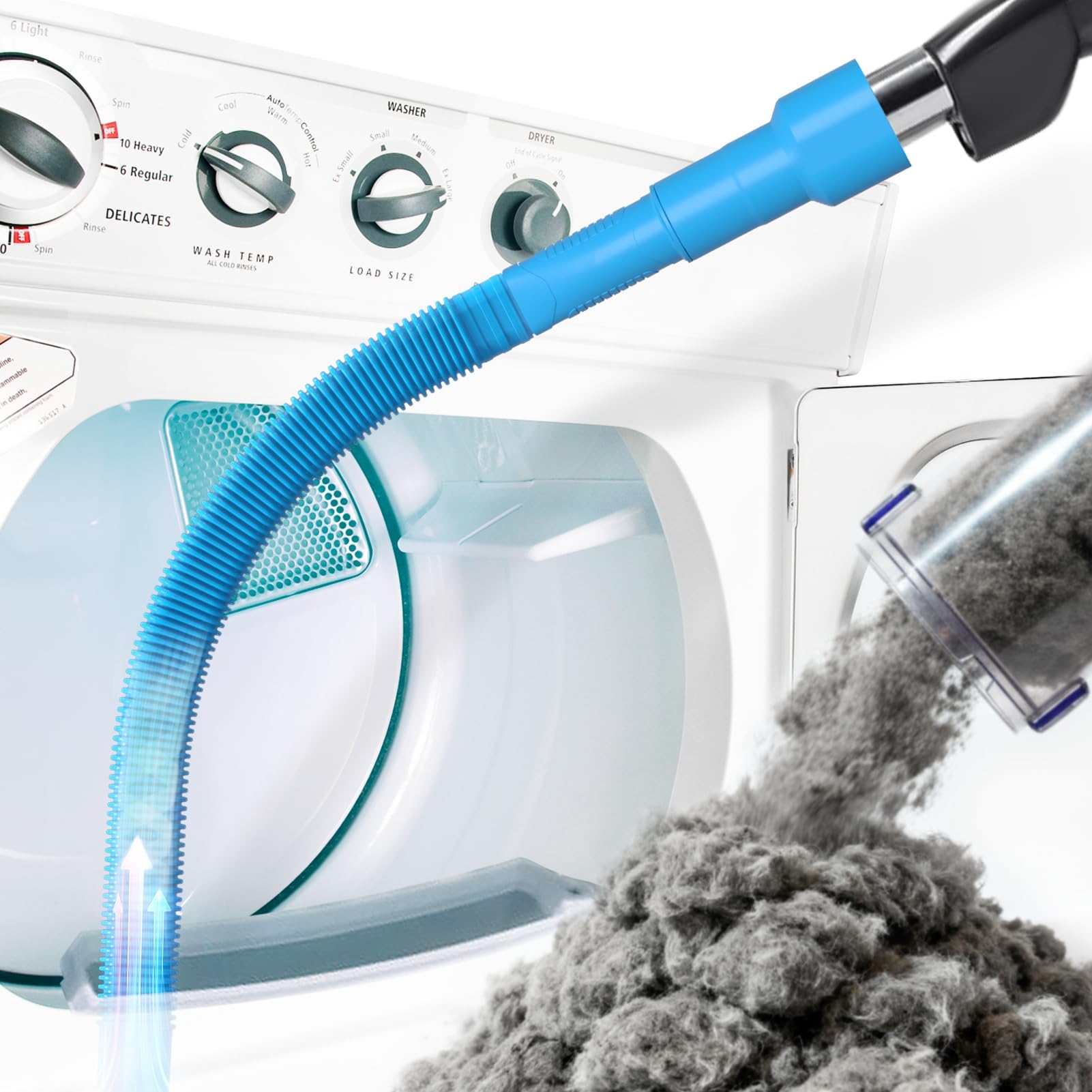 Holikme Dryer Vent Cleaner Kit – Blue Lint Vacuum Attachment