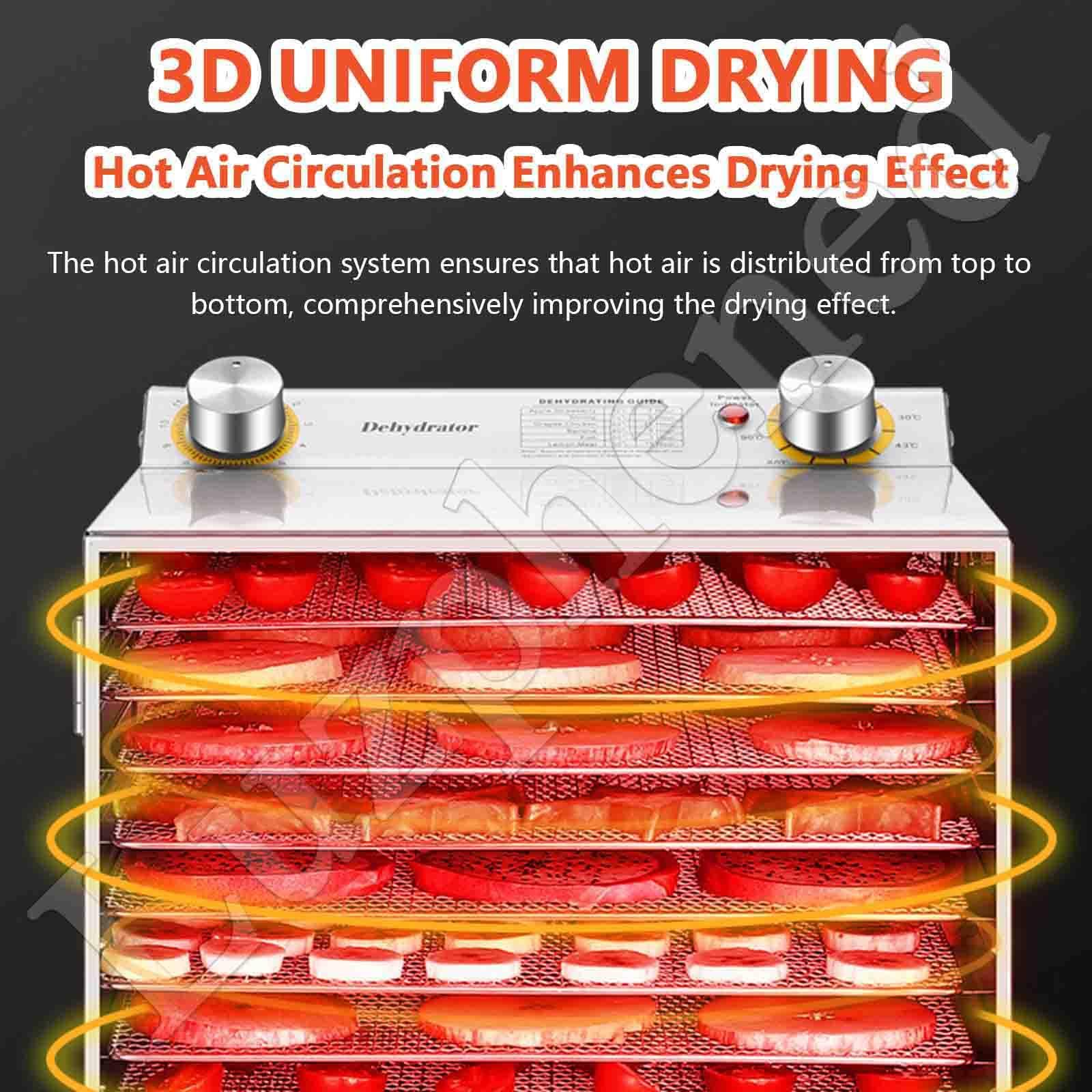 Deshidratador de Alimentos, Máquina liofilizadora, Secador de Alimentos Eléctrico 800 W, Deshidratador Eléctrico de Frutas y Verduras Temperatura Ajustable 30-90 °C 18Layer