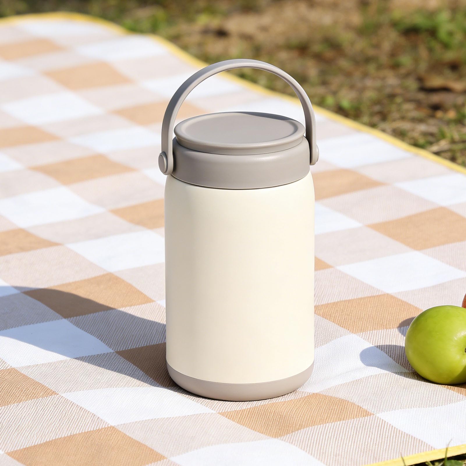 Boîte à Déjeuner Isolée Portative, Récipient Alimentaire en Acier Inoxydable pour Adultes, Matériau 304 (Gris 4 compartiments)