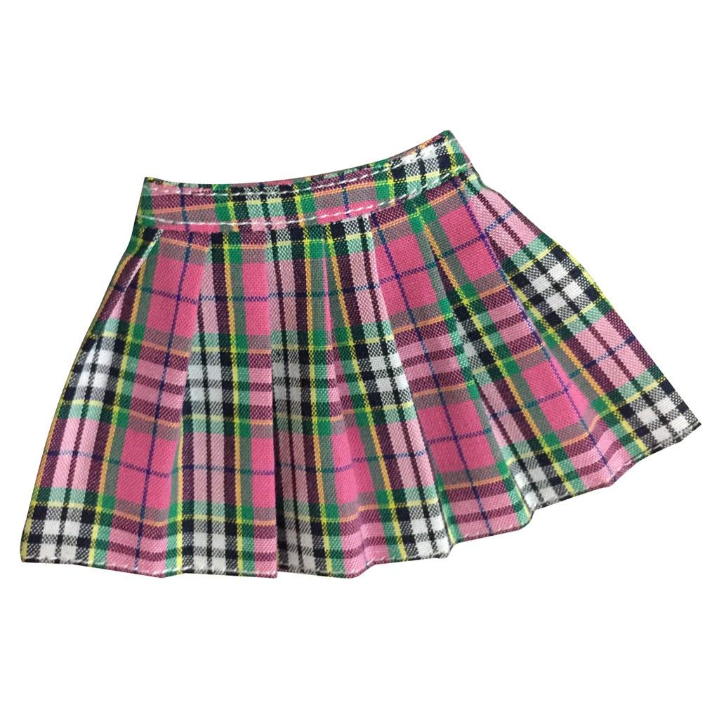 ZSMD1/6 Scale JK Pleated Skirt Accessories for 12 inch Hot Toys, Phicen, Kumik Female Figures Doll Body - Pink Plaid