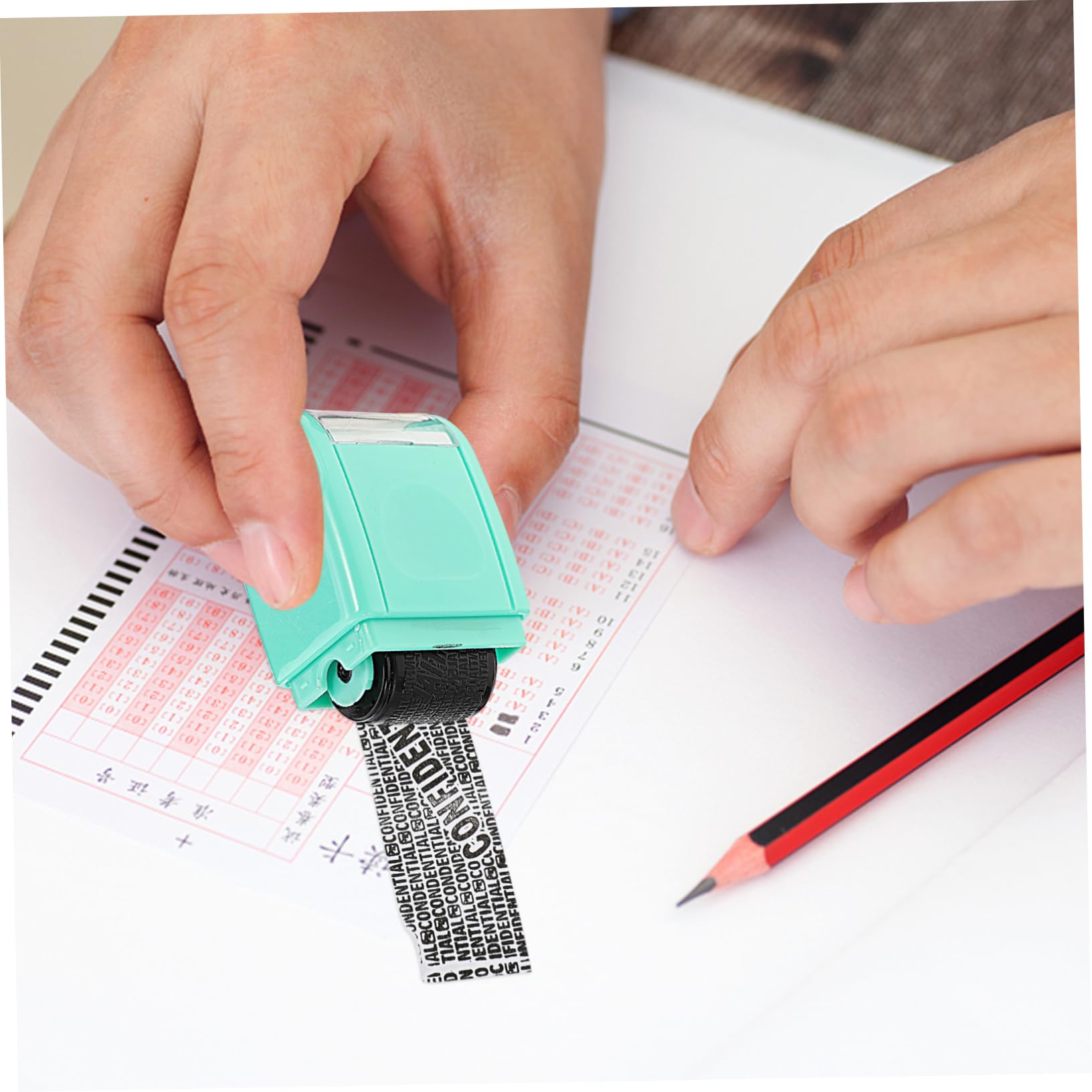Tofficu 4pezzi Timbro Portatile Multifunzionale Per Privacy Roller Stamp Per Nascondere Dati Sensibili e Identità Strumento Domestico Pratico e Facile Da Usare