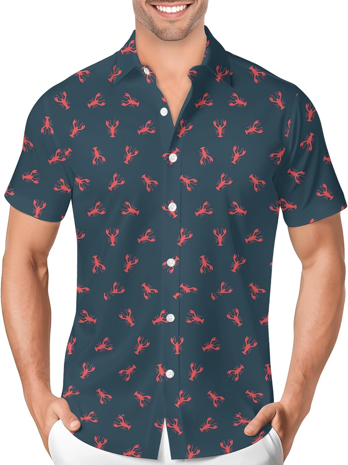 PAGYMO Funny Hawaiian Shirt for Men Novelty Crazy Graphic Button Down Summer Holiday Aloha Beach Shirts