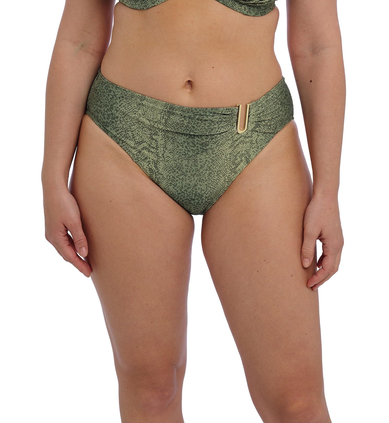 Fantasie Swim Womens Maya Bay Mid Rise Bikini Brief, Peridot, Medium