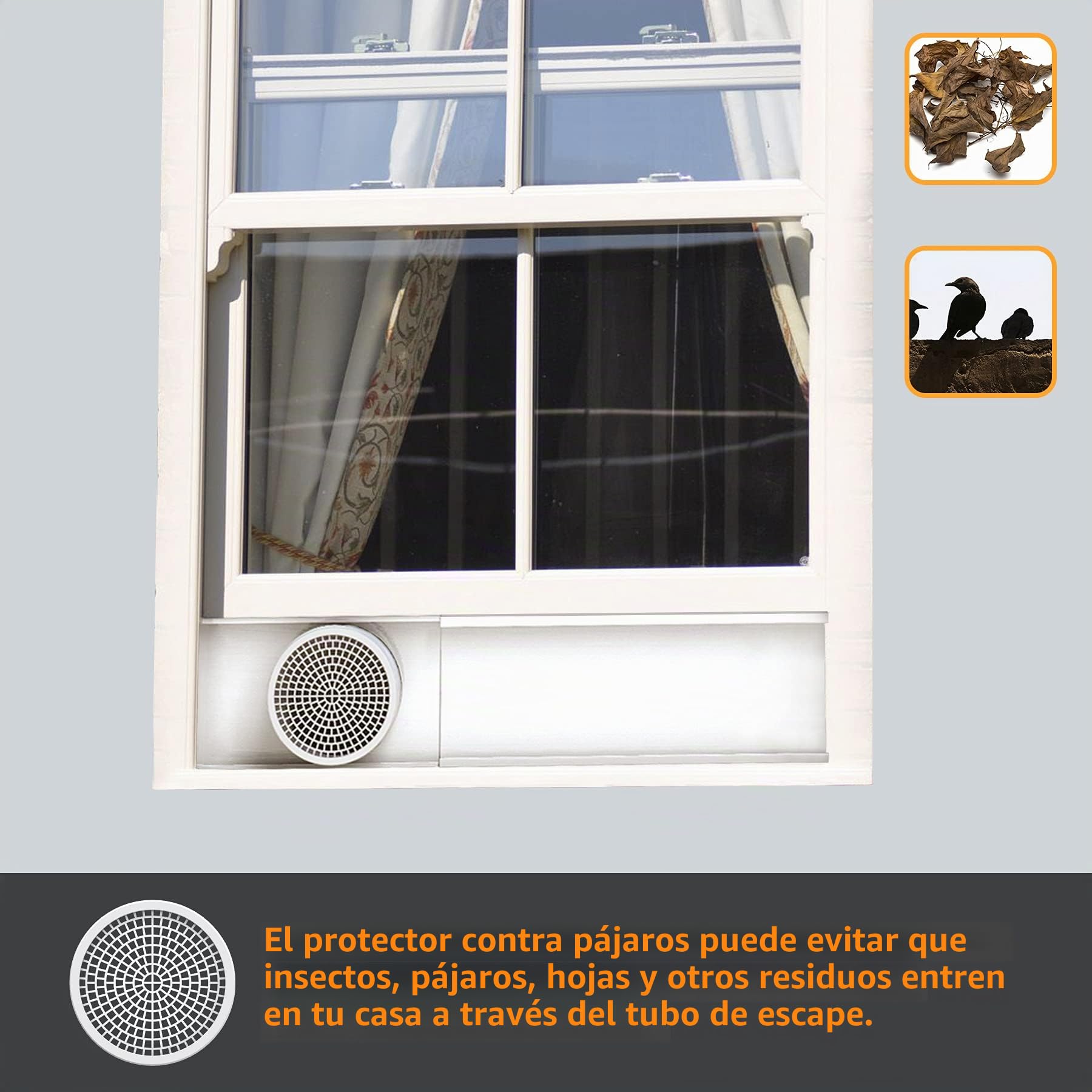 LBG Products Kit de placas de sellado de ventana para unidades de aire acondicionado portátiles, kit de ventilación de aire acondicionado de plástico para ventanas y puertas correderas, paneles de