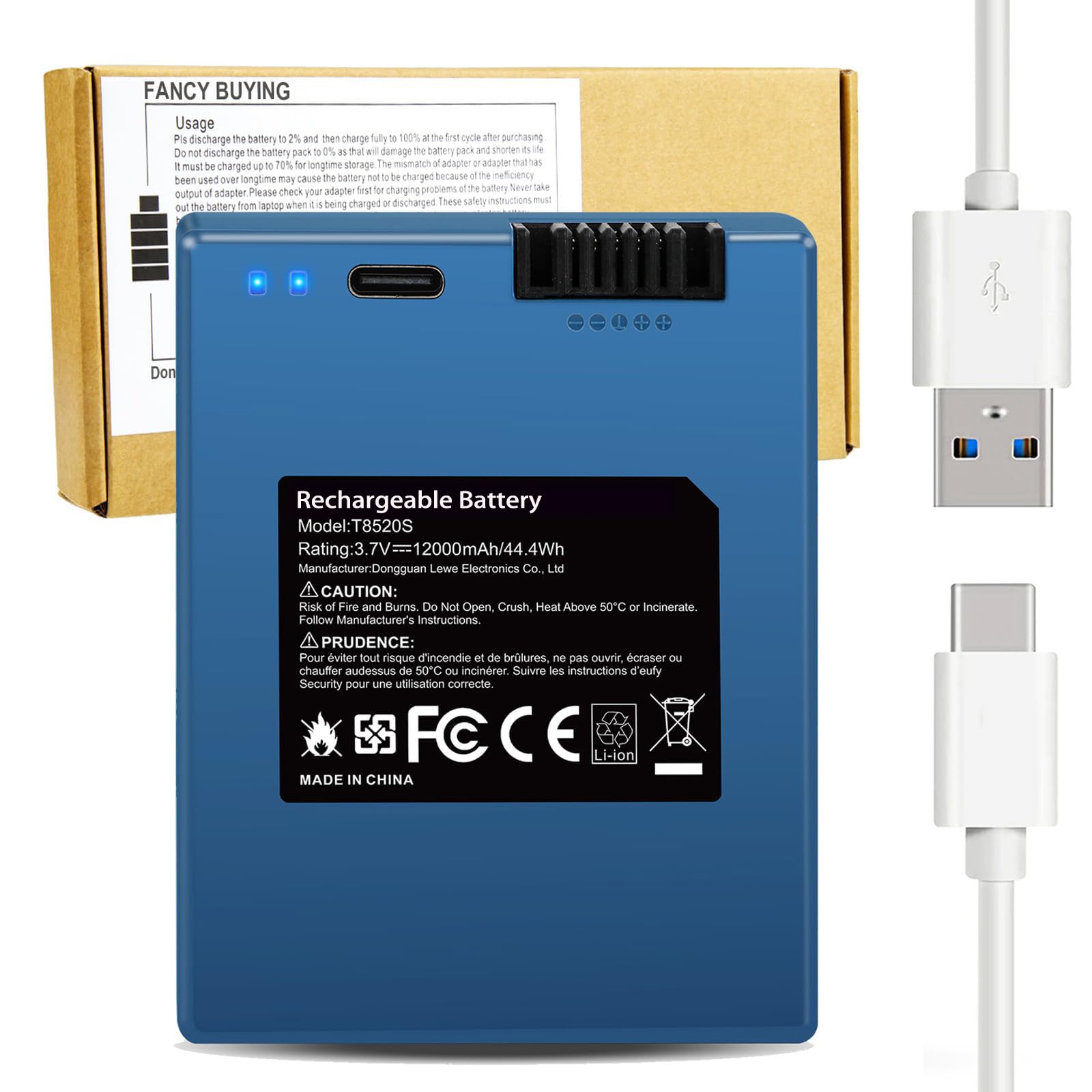 Photo 1 of 12000mAh Rechargeable Battery for eufy Security S220 S230 S231 S330 E330 3-in-1 Video Smart Door Lock E31 and Smart Drop, T8520 T8520S T8520J11 T8531 E8531JY1 T8520T11 Security Smart Lock