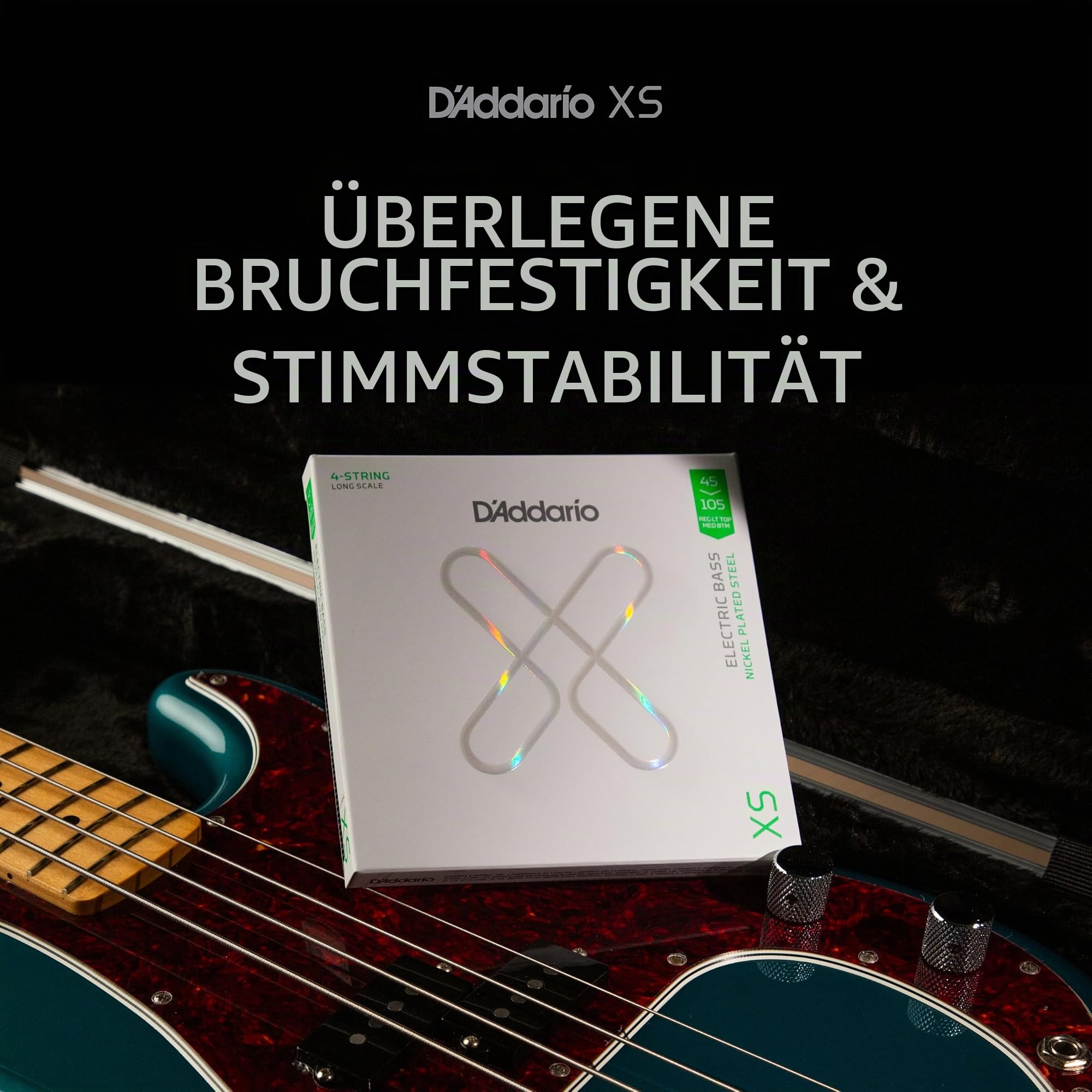 D'Addario XS Beschichtete Basssaiten XSB45100, 45-100, 4-String