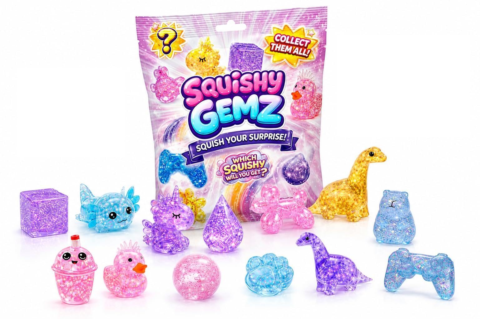 Keycraft Mystery Gummy Bearz Blind Bag – Viral Squish Craze Collectible Squeeze Toy | Rare Golden Bear Figure | Sensory Fidget Toy for Kids, Teens & Collectors