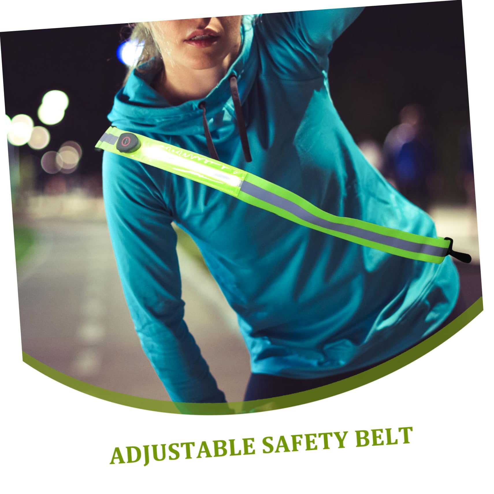 BESPORTBLE 4 Pezzi di Cintura Riflettente per La Corsa Notturna Comoda Cinghia per Il Fitness Fascia Riflettente Evidente per Lo Sport