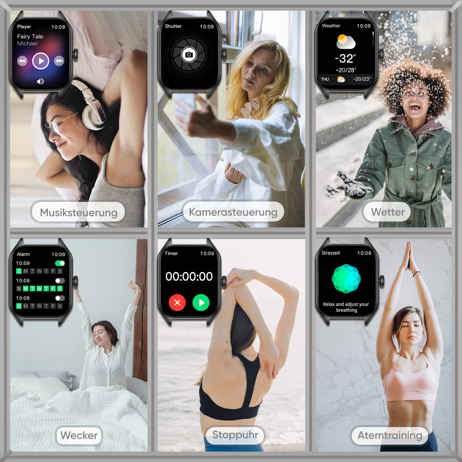 Zegarek Damski Smartwatch Z Funkcją Telefonu - Android, Whatsapp, 1,85" Ekran, Smart Watch, Tracker Fitness, Krokomierz+