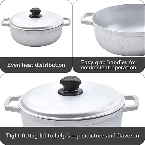 Vista 43 de IMUSA USA GAU-80560 - Mini caldero colombiano tradicional (horno holandés) para cocinar y servir, con capacidad para 0.7 qt.