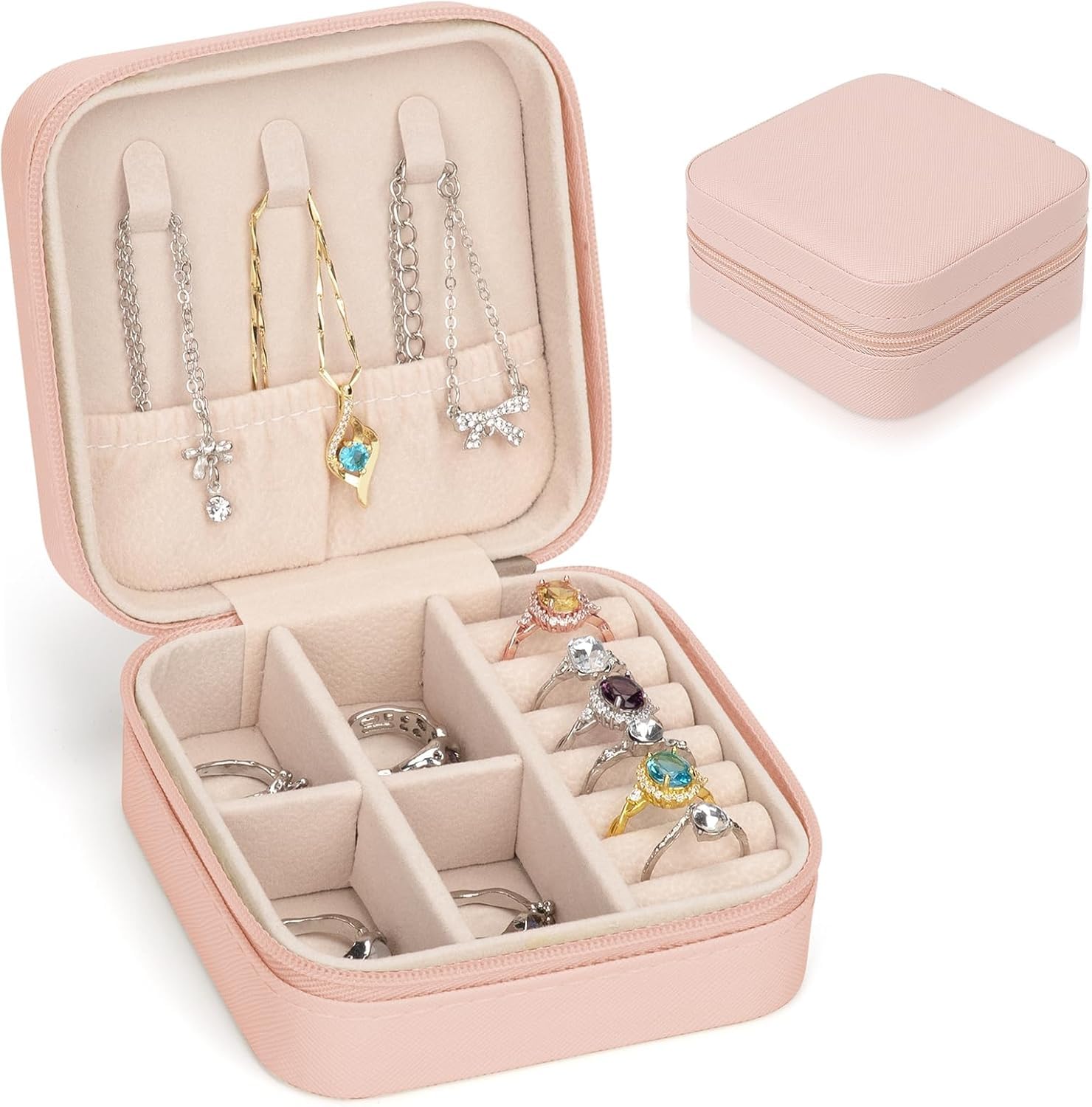 Fenglin-joy Schmuckkästchen Reise, Schmuck Reiseetui für Dam