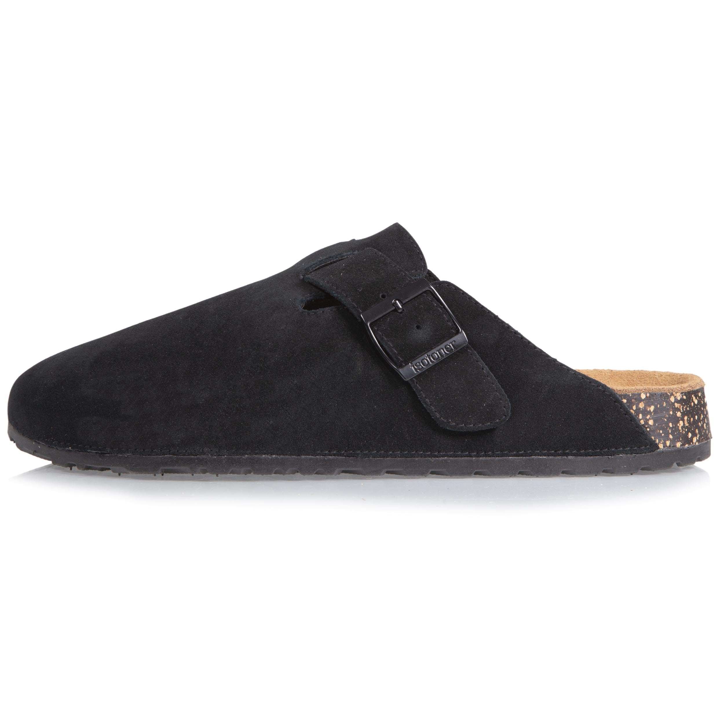 Isotoner Chaussons Sabots en Cuir Homme Semelle Extra Souple