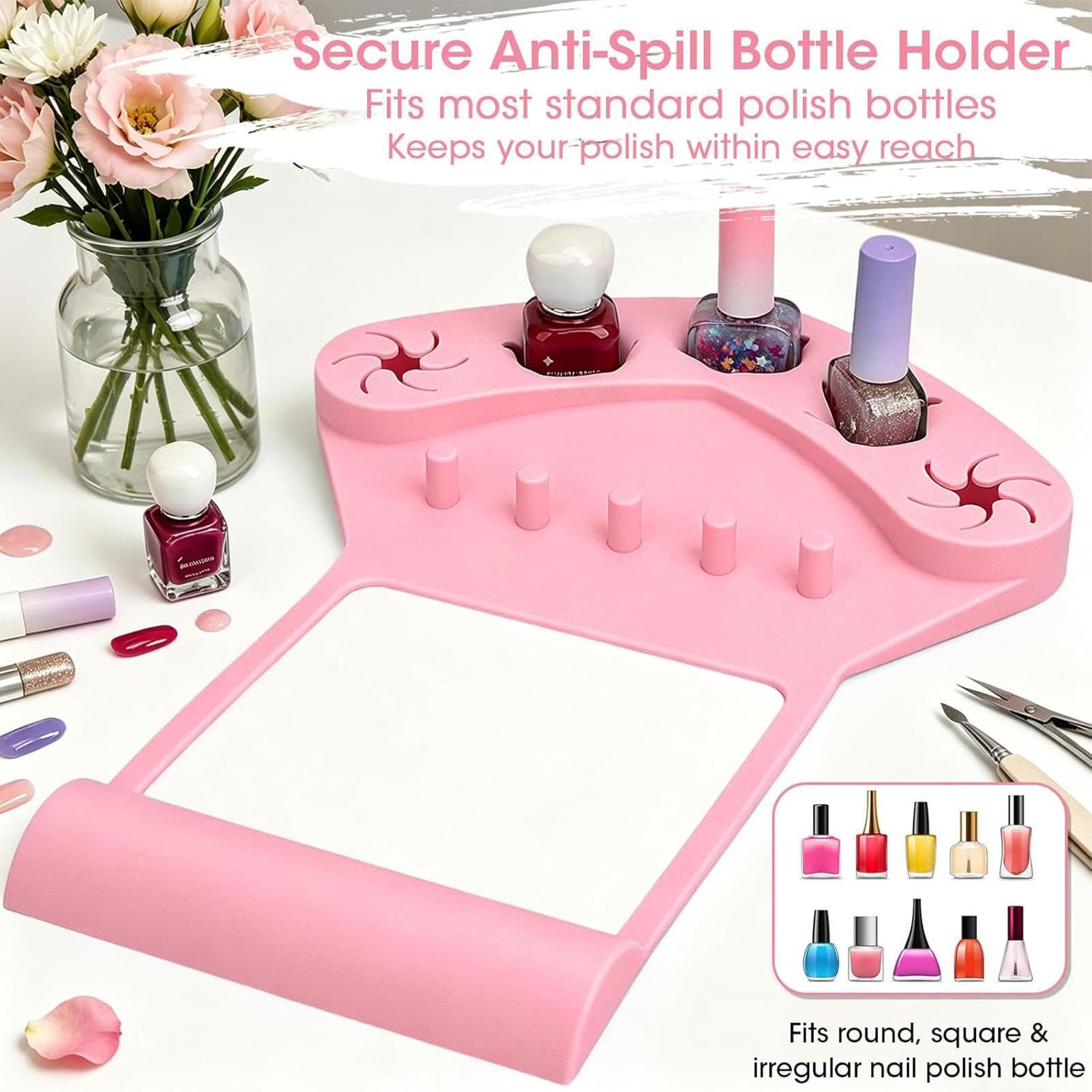 Podpórka pod rękę na paznokcie Silikonowy Separator Palcowy | Podpórka pod rękę do manicure Do dekoracji, ćwiczeń, akcesoriów, pedicure, salonu, domu, stołu, sztuki i