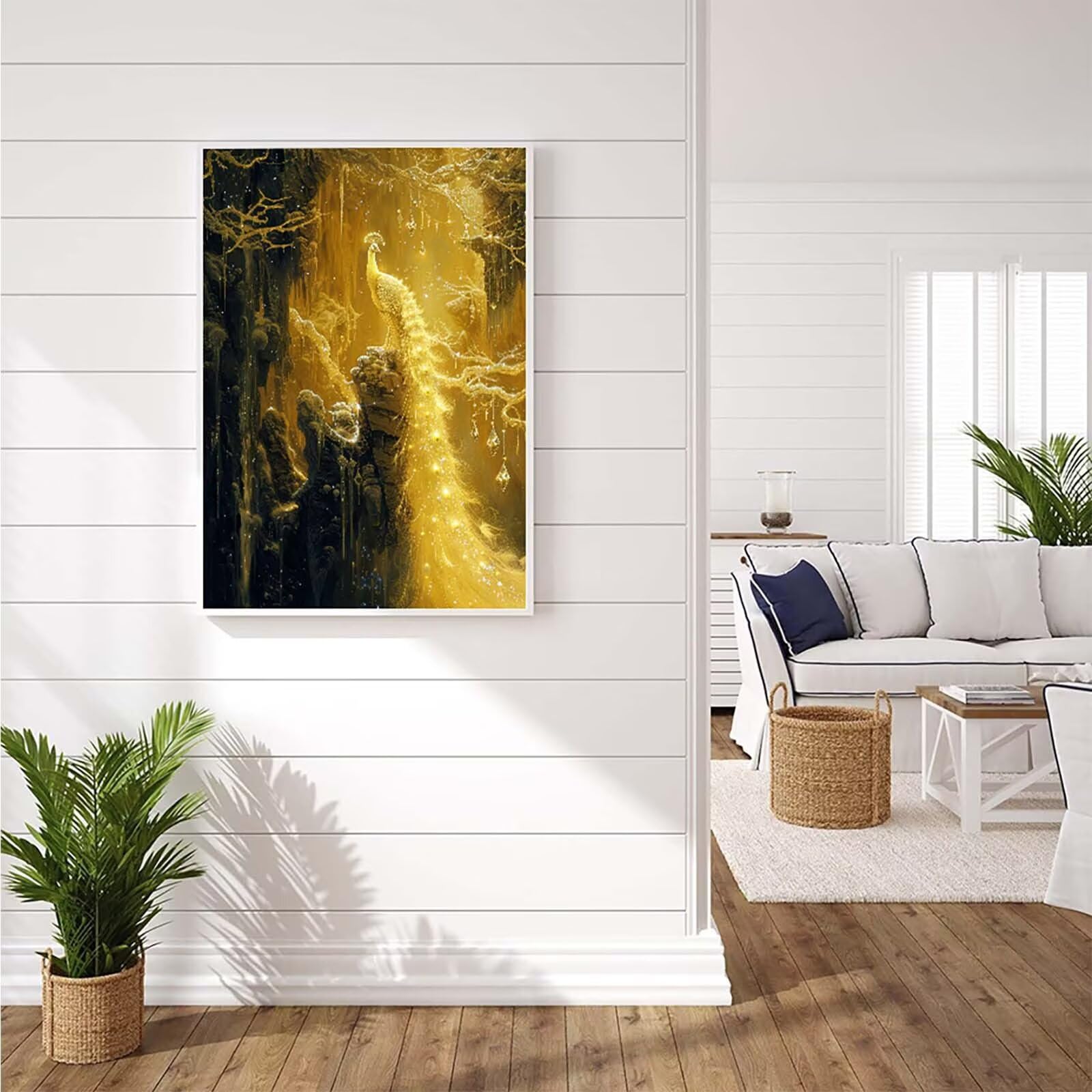 Peinture Numero Paon Peinture Numero Adulte, Paint by Numbers Automne Paint by Numbers for Adults Facile Sur Toile avec 3 Pinceaux et Acryliques pour Decoration Maison, Cadeau Femme 100x135cm -252gM2