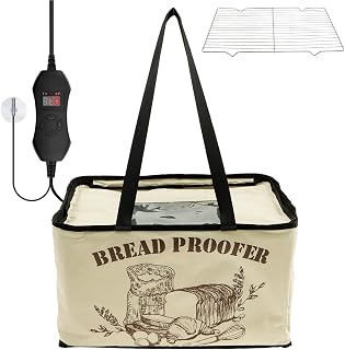 Oxford Cloth Bread Proofing Box, Even Heating Foldable Dough Proofer with Shelf Dough Proofer Box Precise Control Dough Fermentation Chamber Space Saving with Adjustable Temperature & Timer Controller