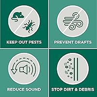 Vista 5 de M-D Building Products 05769 Burlete de puerta para todas las estaciones, aluminio resistente y vinilo, ideal para uso residencial y comercial, fácil