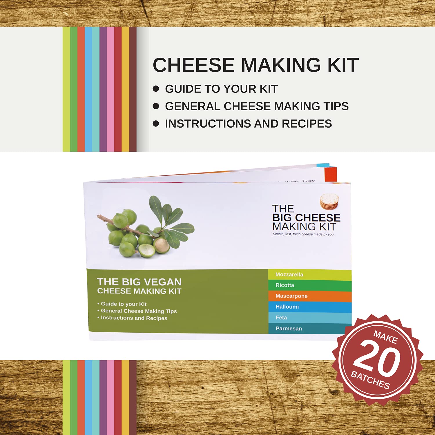 The Big Vegan Cheese Making Kit Make 6 Easy Vegan and GlutenFree