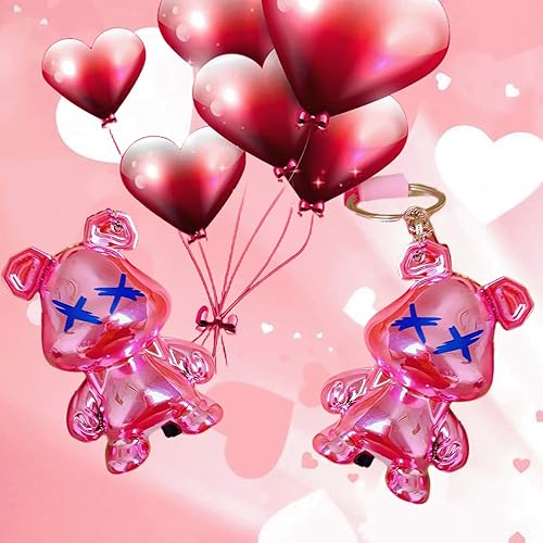 Miniatura 2 de Lindo encendedor rosa, recargable y ajustable, llaveros geniales, estéticos Kawaii con diseño de cumpleaños, adecuado para enviar regalos de cosas