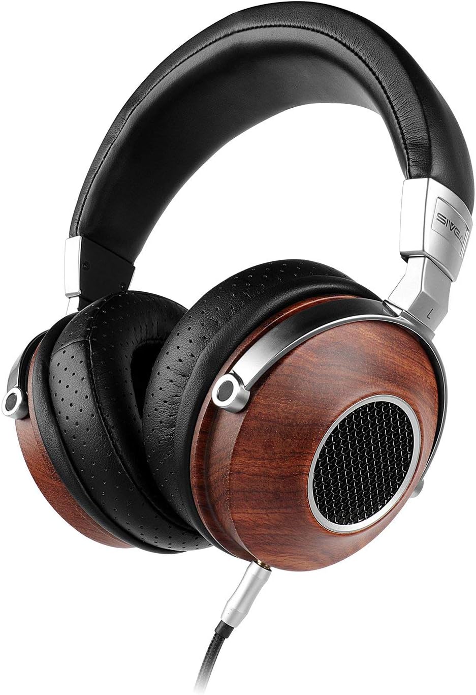 SIVGA SV007 Premium Wood Over-Ear Open Back Hi-Fi Headphones with Mic,Rosewood