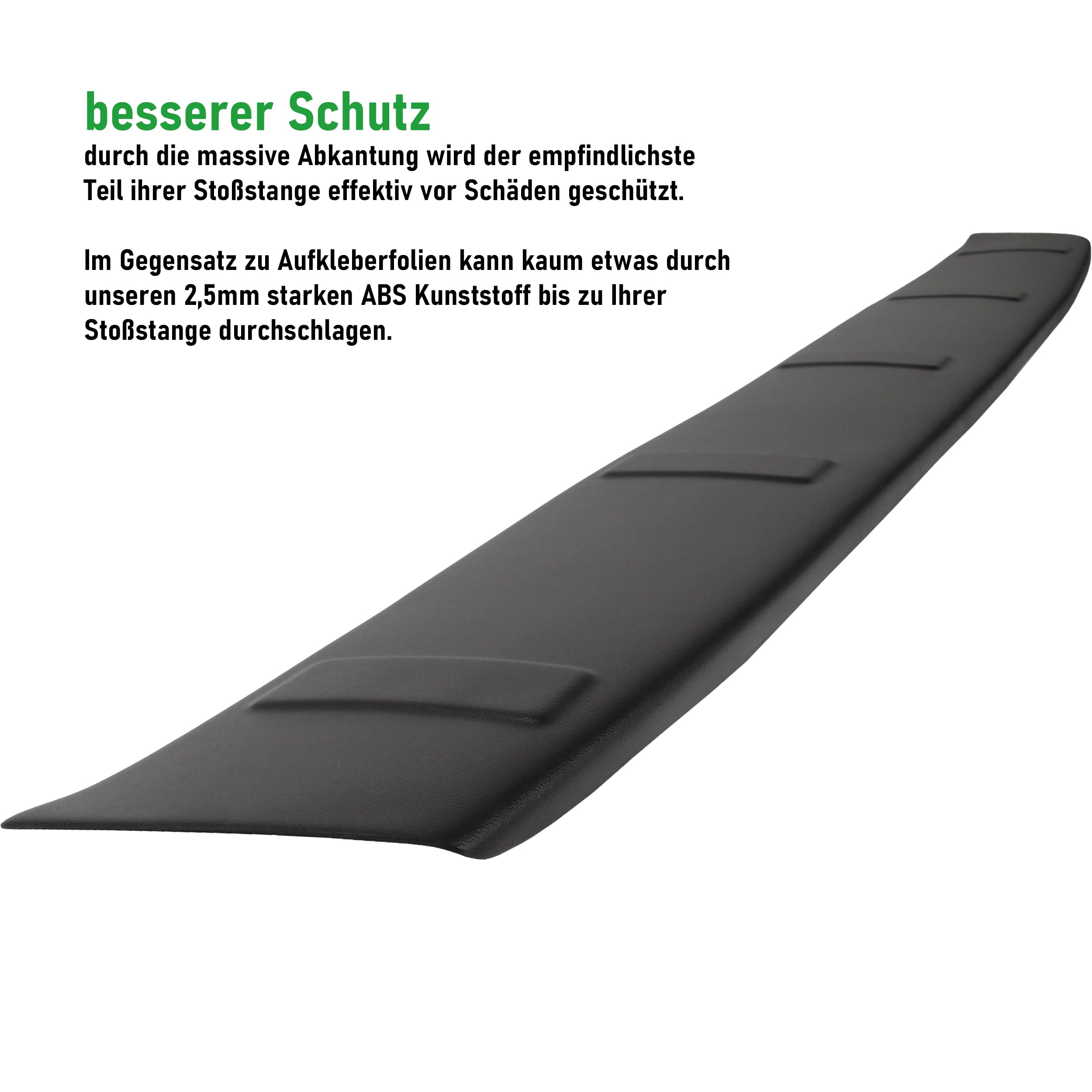 RECAMBO | Protector de Parachoques Trasero de plástico ABS | Compatible con Mercedes Vito/Clase V / W447 / año a Partir de 2014 | Resistente y Ajuste Protección Borde de Carga