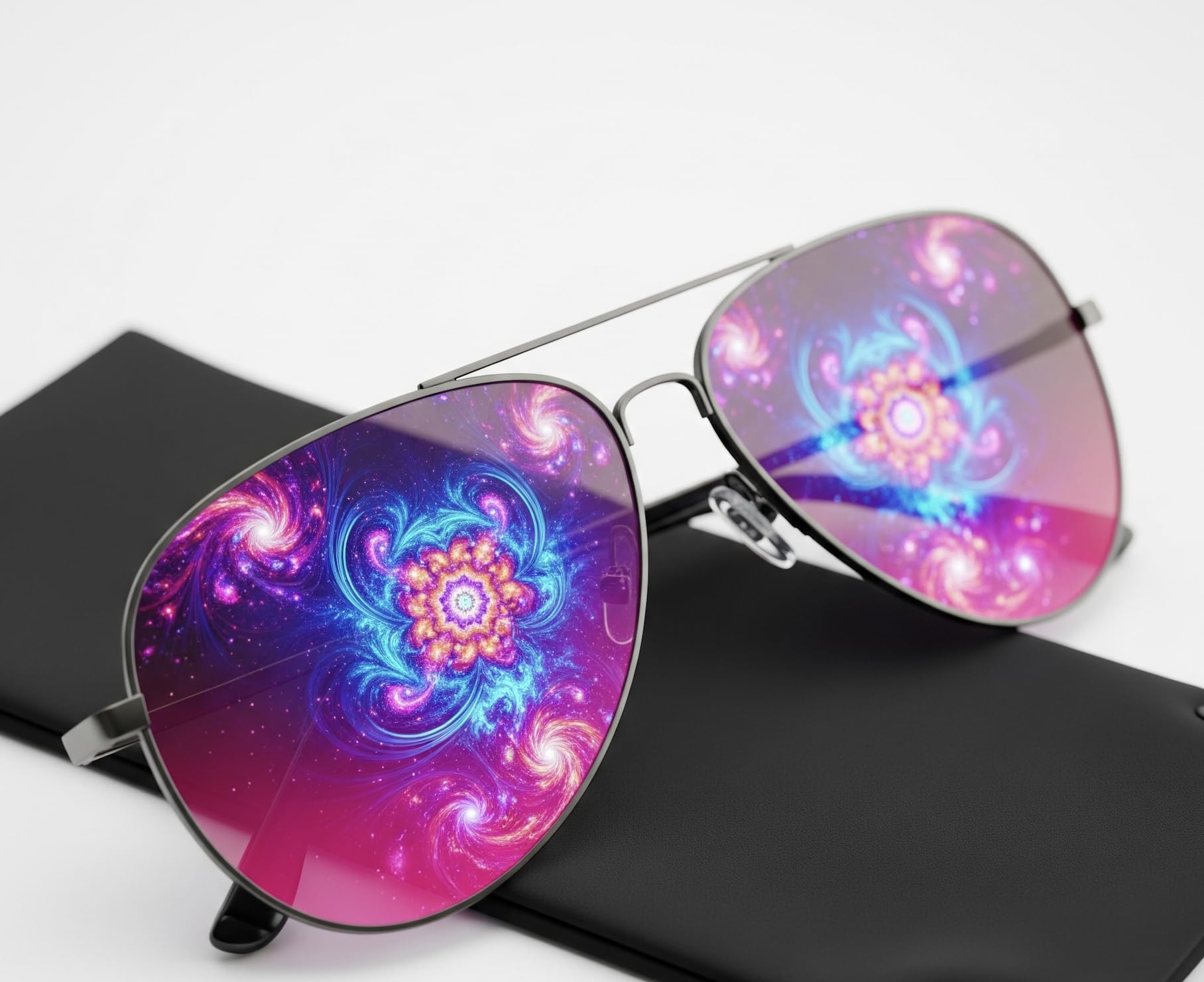 GogoRavers™ Ultimate Metal Diffraction Pilot Shades, Aviator Frame Prism Optics for Raves EDM Parties, Psytrance Festivals - Image 2