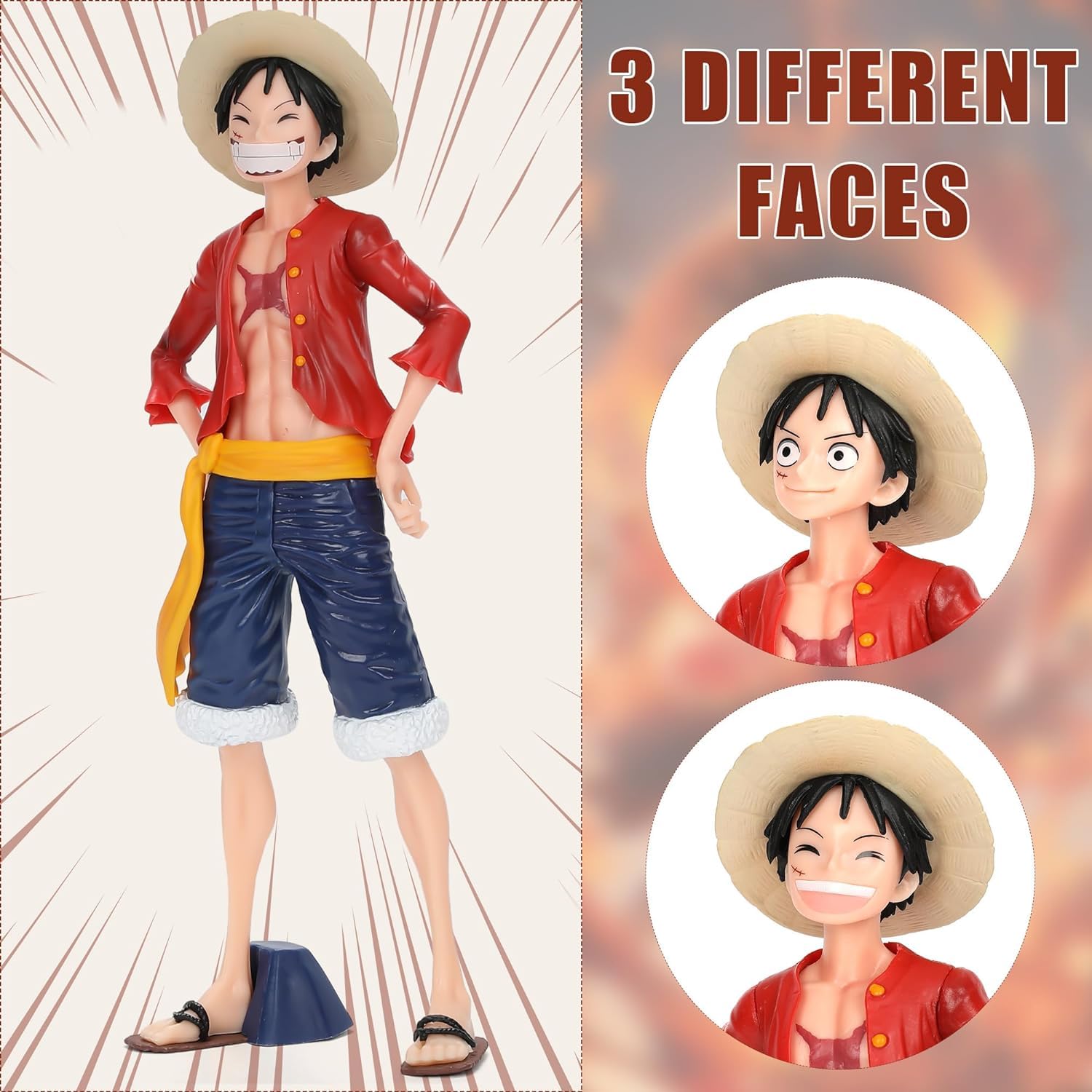 ワンピース ALL FACES ルフィ　おまけ付き Amazon.co.jp: ワンピースルフィフィギュア-アニメ海の冒険ルフィ