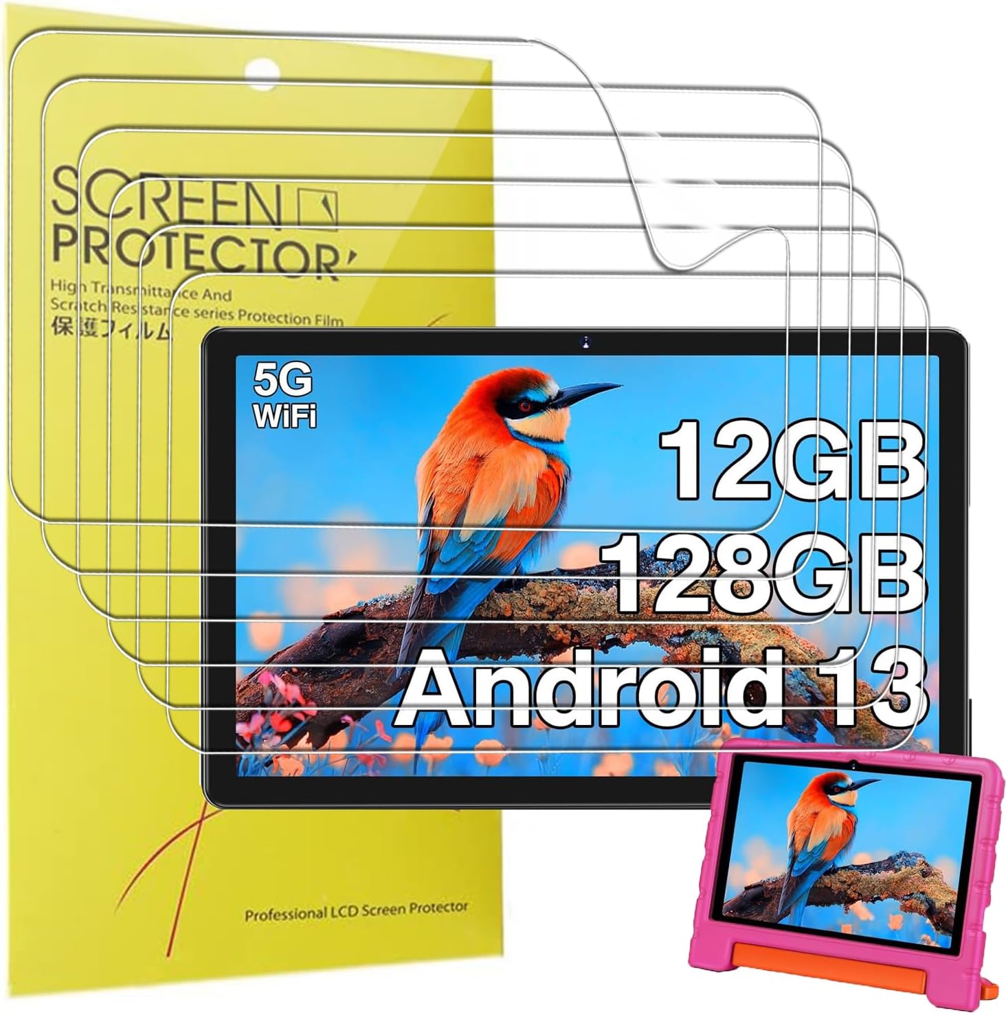 Screen Protector for ZIOVO Z138/Z138 PRO Tablet (Pack of 6, HD Clear, Flexible TPU)