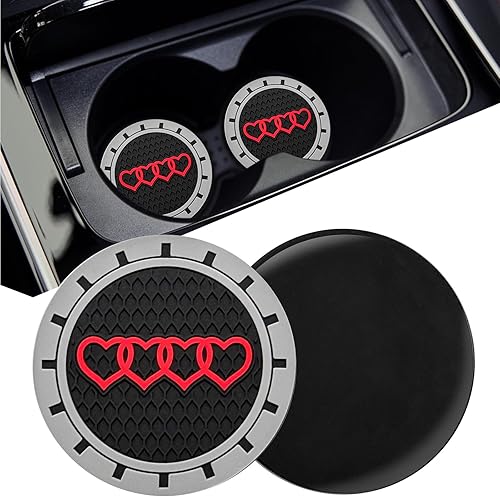 Portavasos de automóvil para Audi A3 A4 A6 A8 Q2 Q3 Q5 Q7 Q8 S3 S5 S6 RS3 RS4 RS7 R8 TT empotrado antideslizante silicona portavasos accesorios