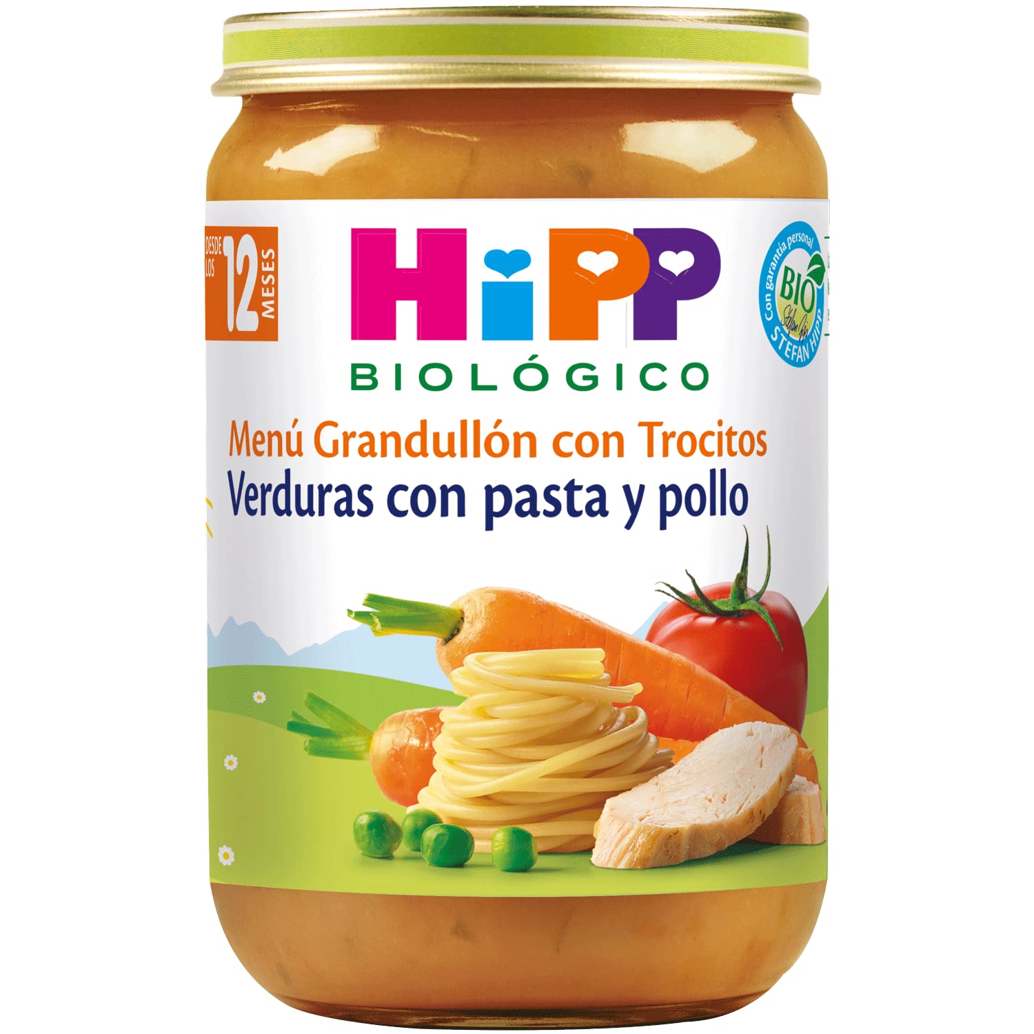 HiPP Tarrito Verduras con Pasta y Pollo BIO Pack 6x220g Desde 12 Meses