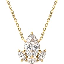 Dainty Gold Necklace for Women Trendy Cubic Zirconia Pendant Jewelry